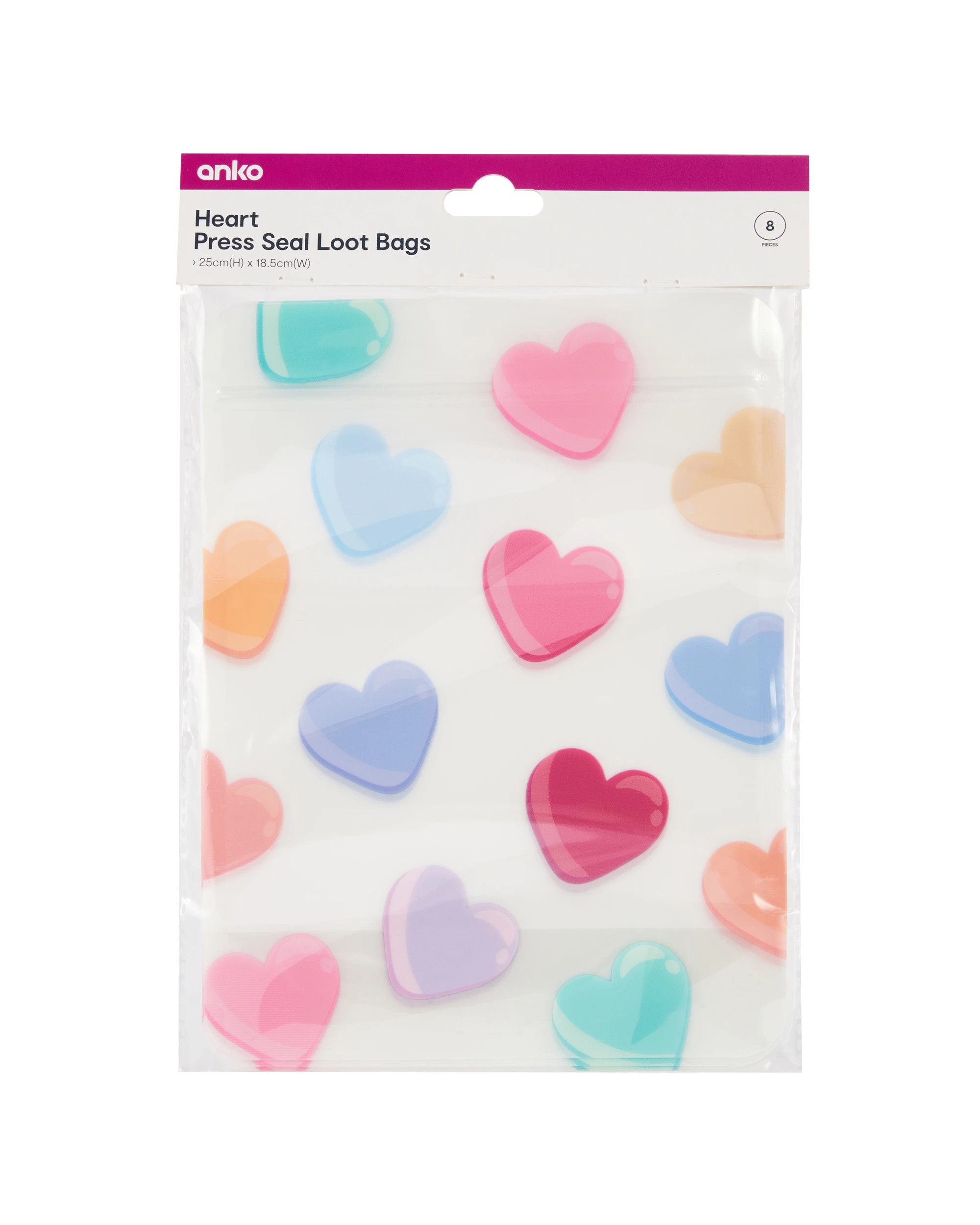 4 8 Pack Heart Snap Lock Treat Bags, 4 of 4
