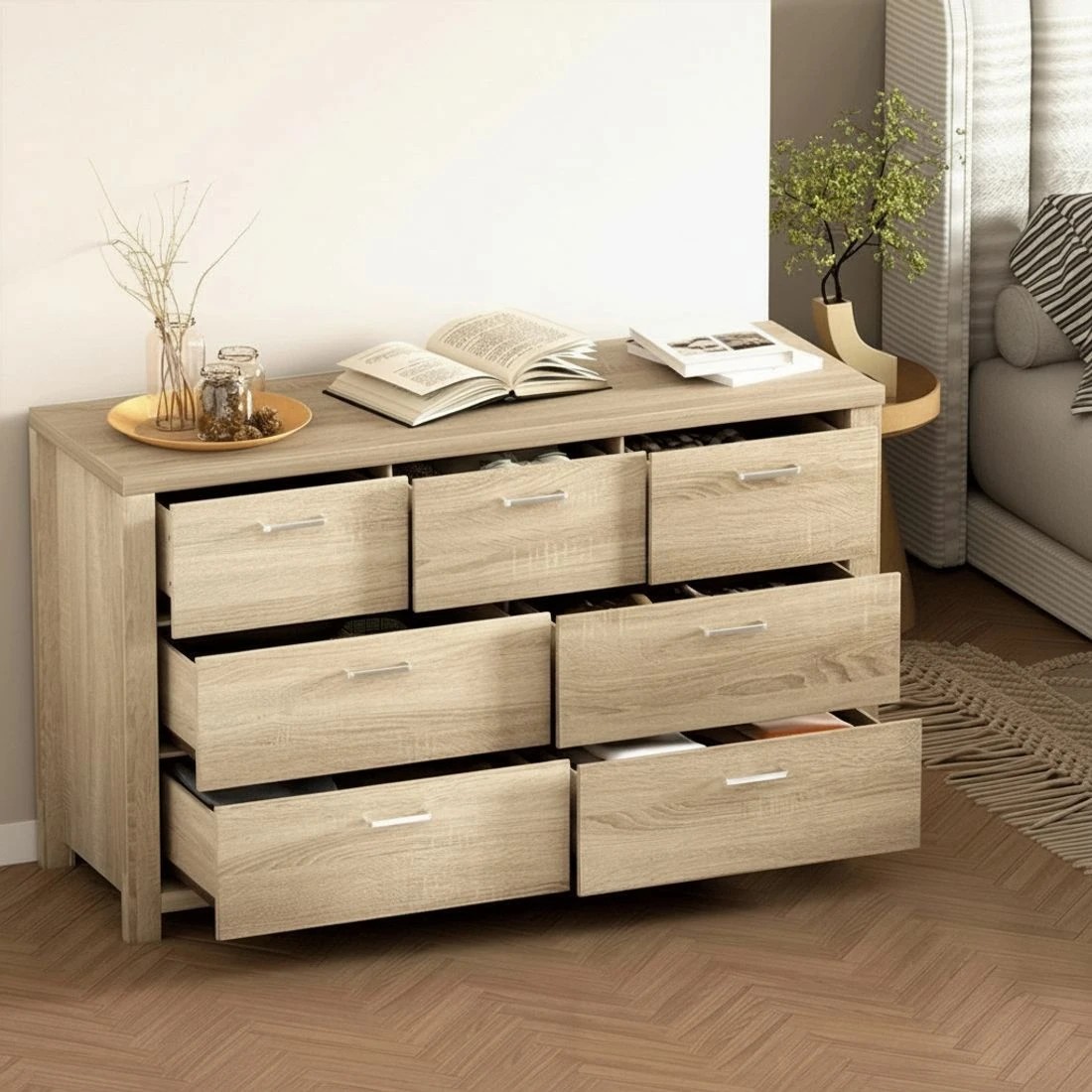7 Artiss 7 Chest of Drawers - Natural, 7 of 8
