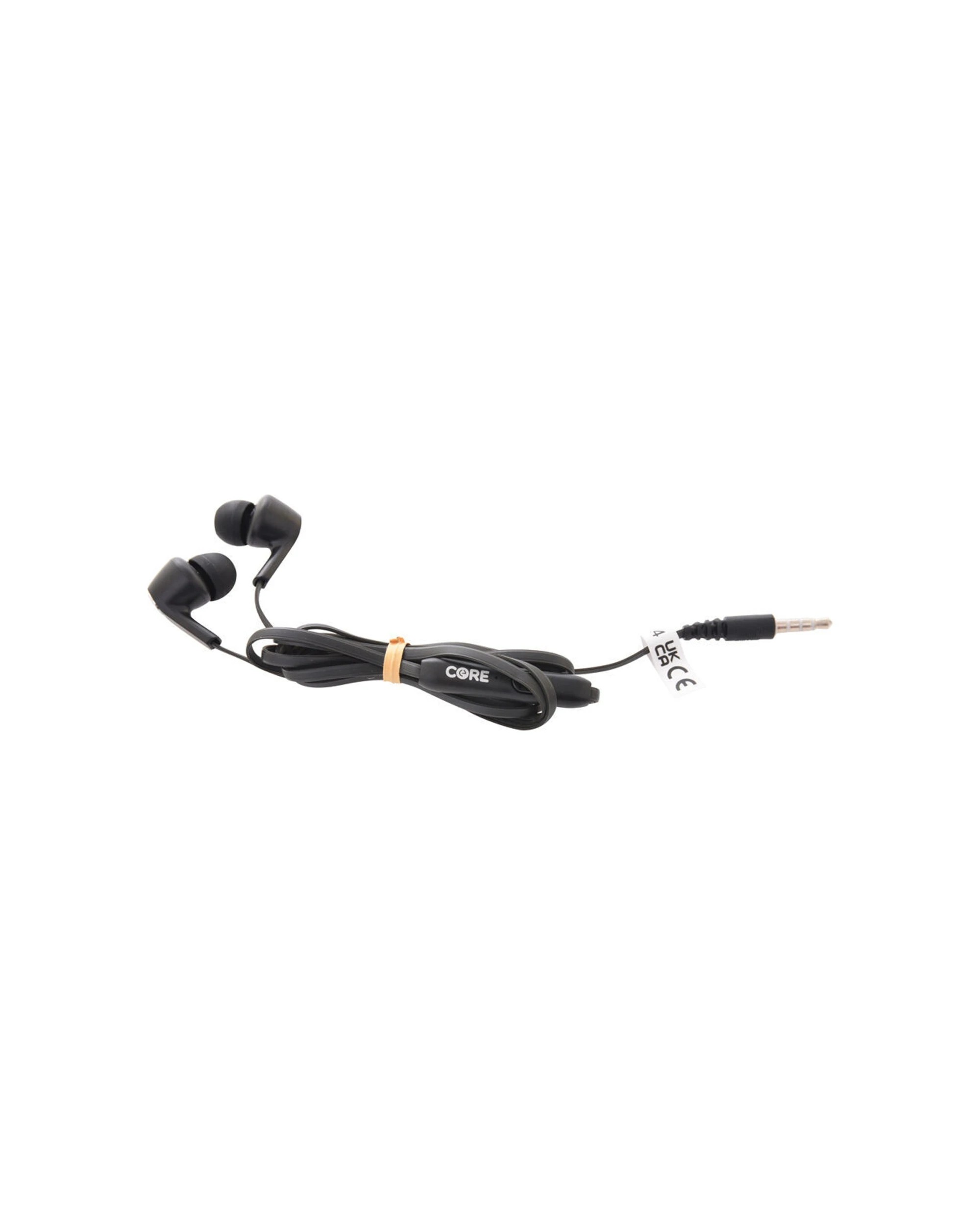 4 CORE 2PK Earbuds In-Ear Wired Earphones With Mic 3.5mm Jack 1.2m Cable
 - black, 4 of 4