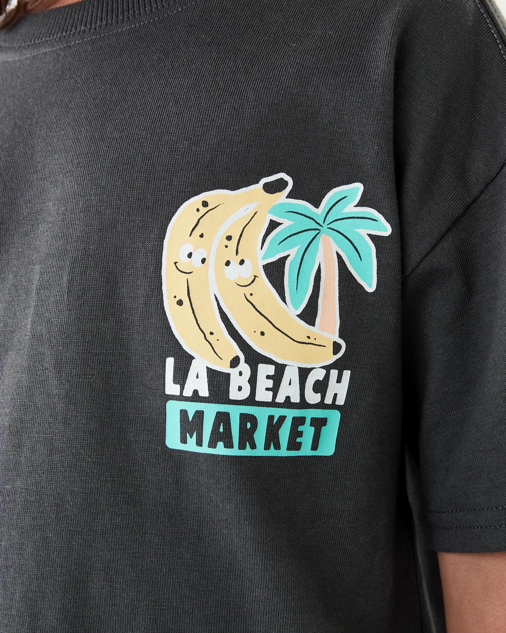 4 Short Sleeve Oversized Print T-shirt Gry Fruit, 4 of 7