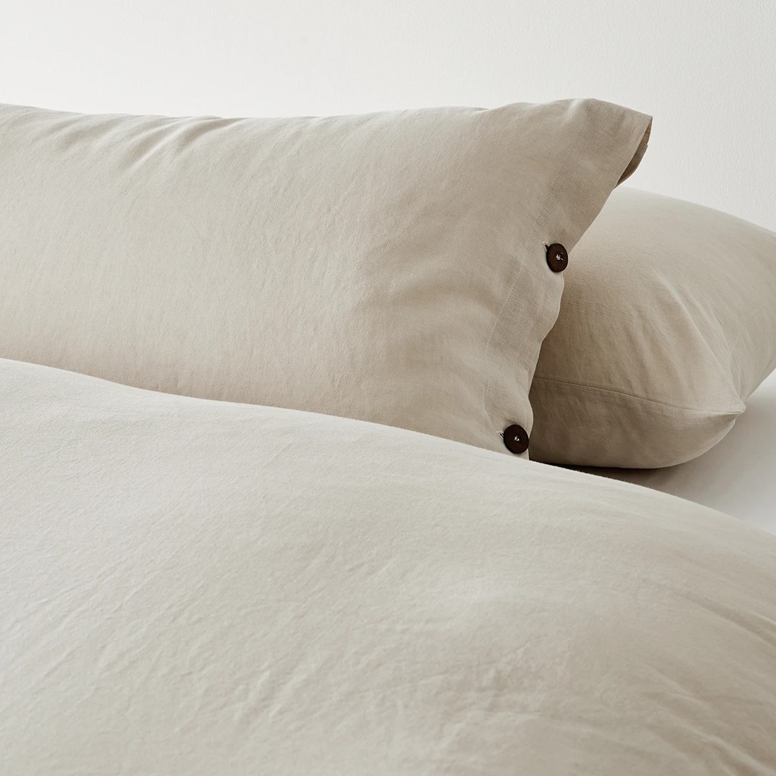 4 Kayden Linen Cotton Quilt Cover Set - King Bed, Natural, 4 of 7