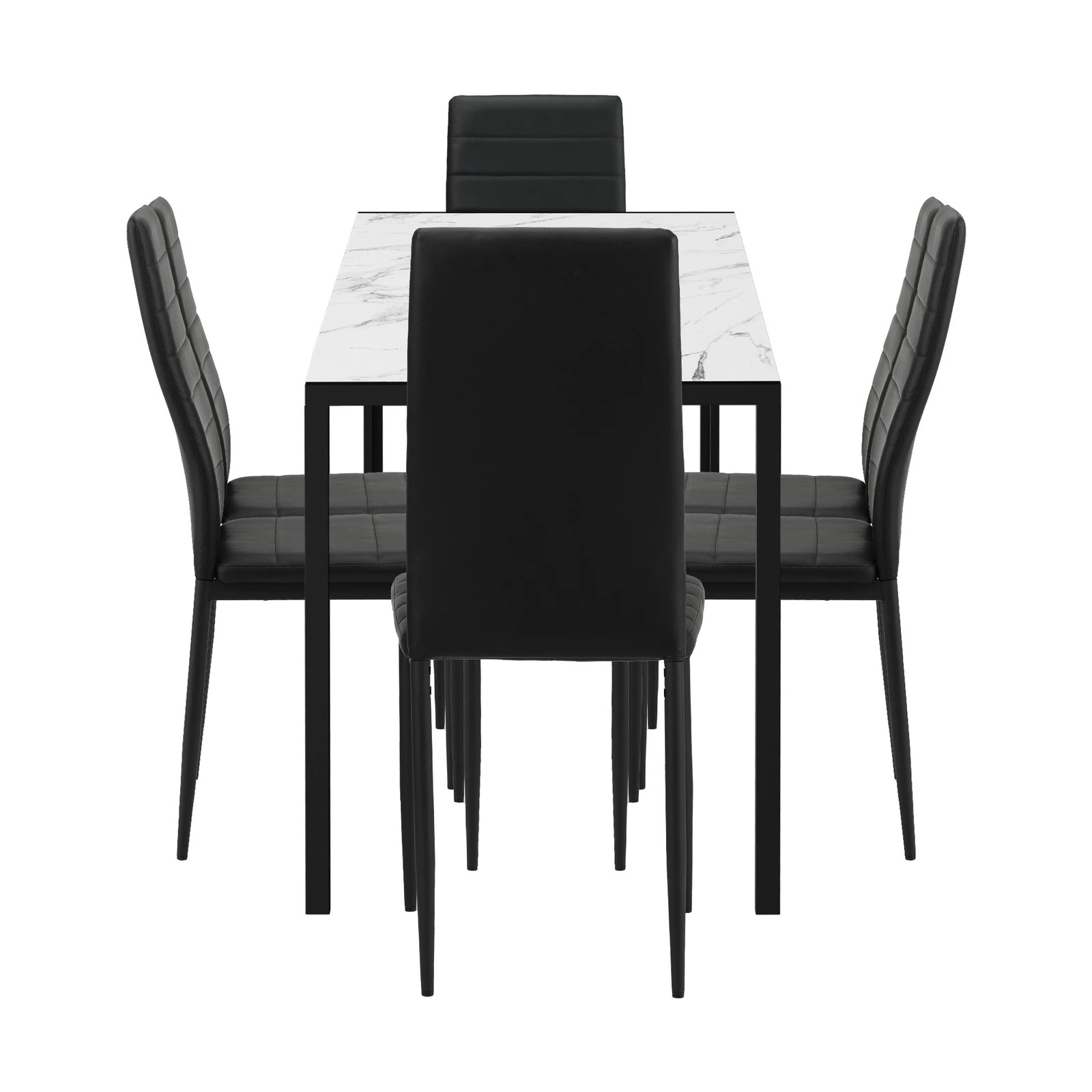 5 Oikiture 140cm Rectangle Dining Table With 6pcs Dining Chairs Marble
 - Multi, 5 of 7