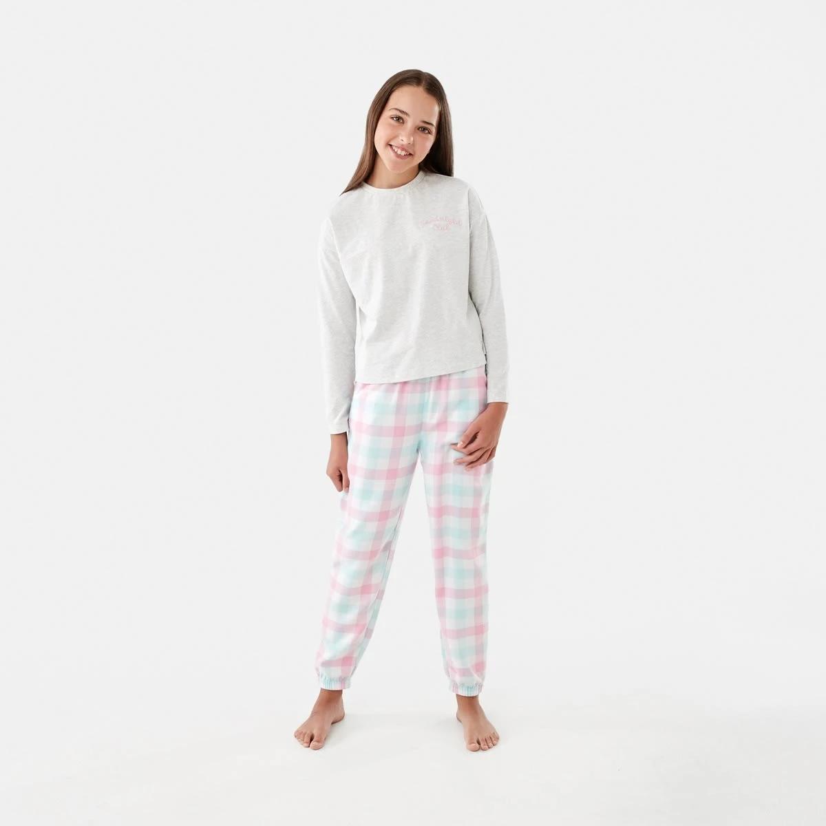 1 Knit Flannelette Pyjama Set Mrl Slogan, 1 of 10