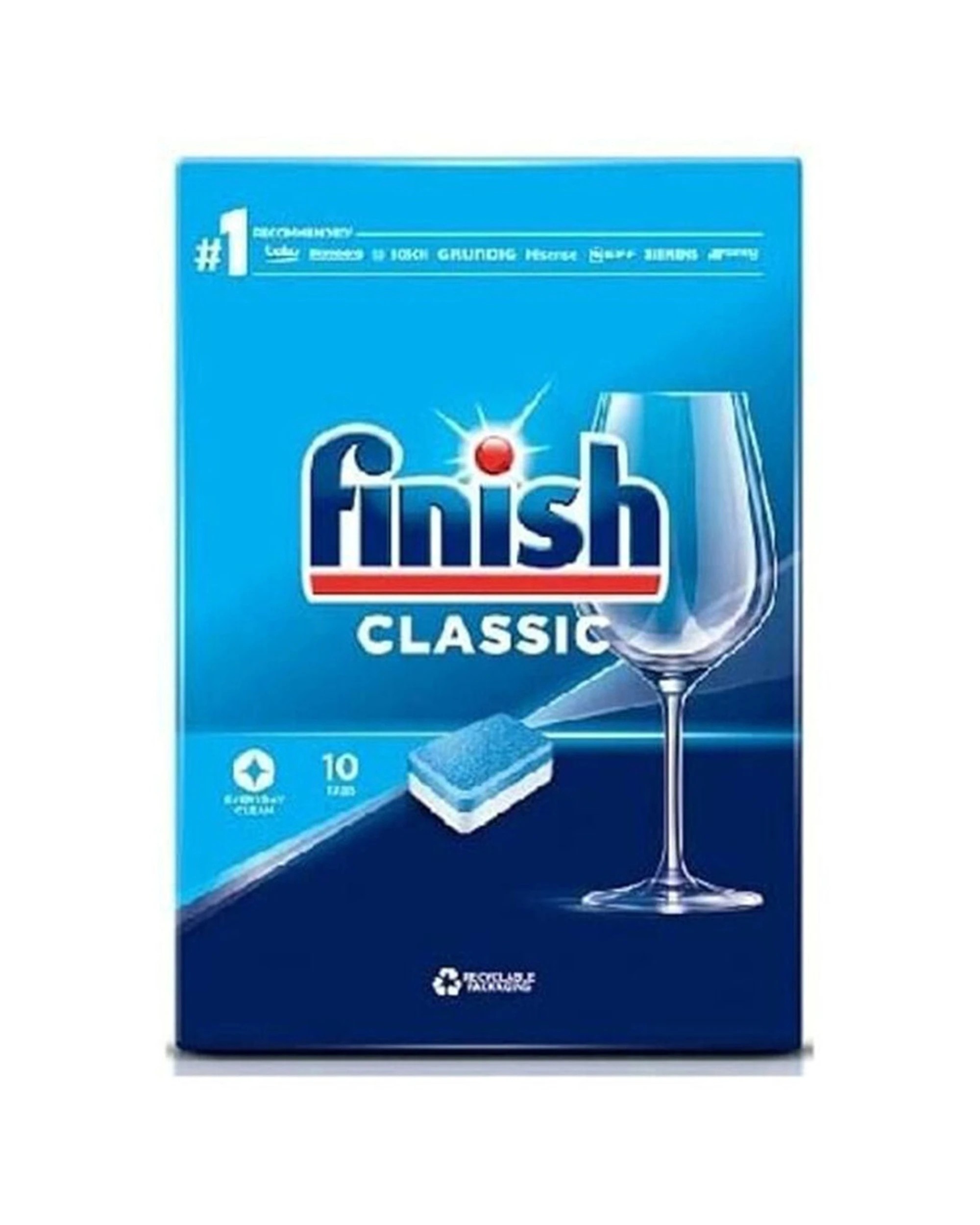 1 Finish 10pc Classic Dishwashing Dishwasher Detergent Cleaning Tablets Pack, 1 of 3