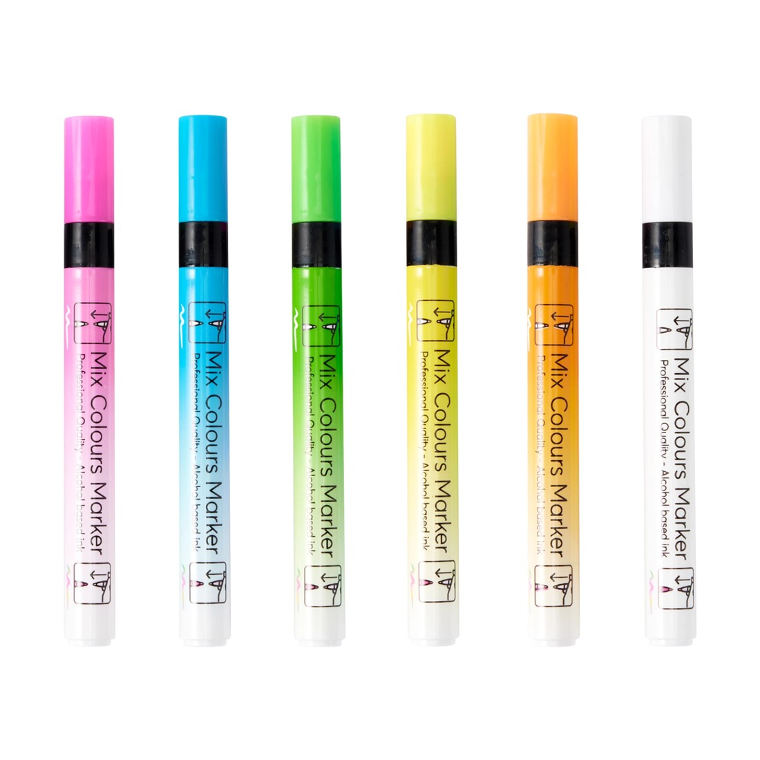 2 6 Pack Mix Colour Markers - Brights, 2 of 4