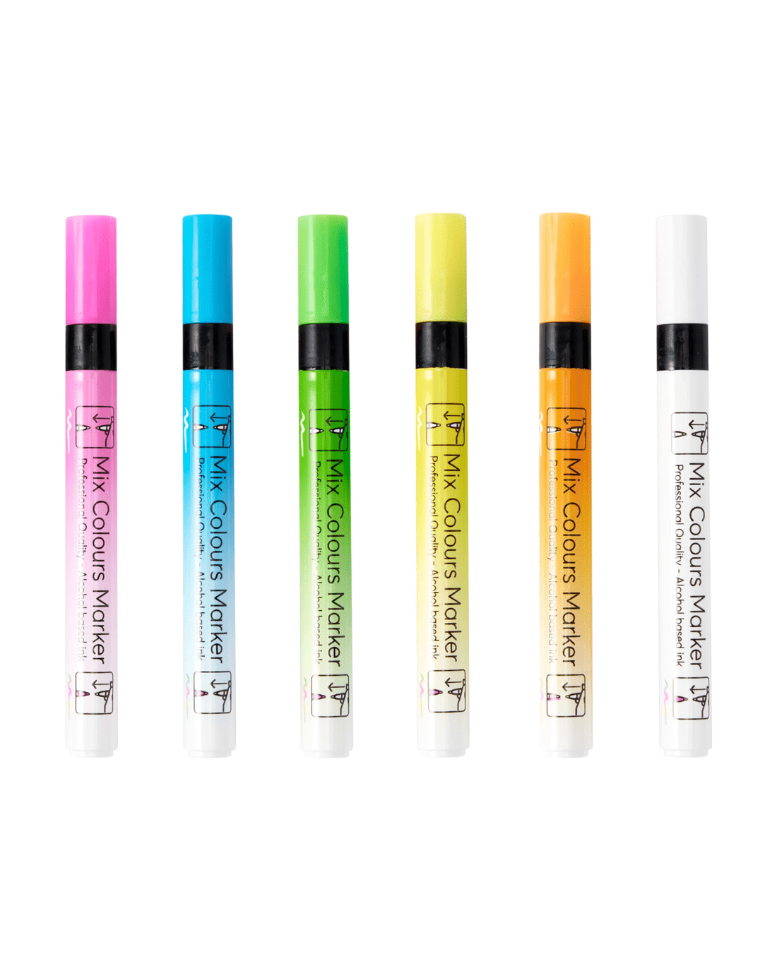 2 6 Pack Mix Colour Markers - Brights, 2 of 4