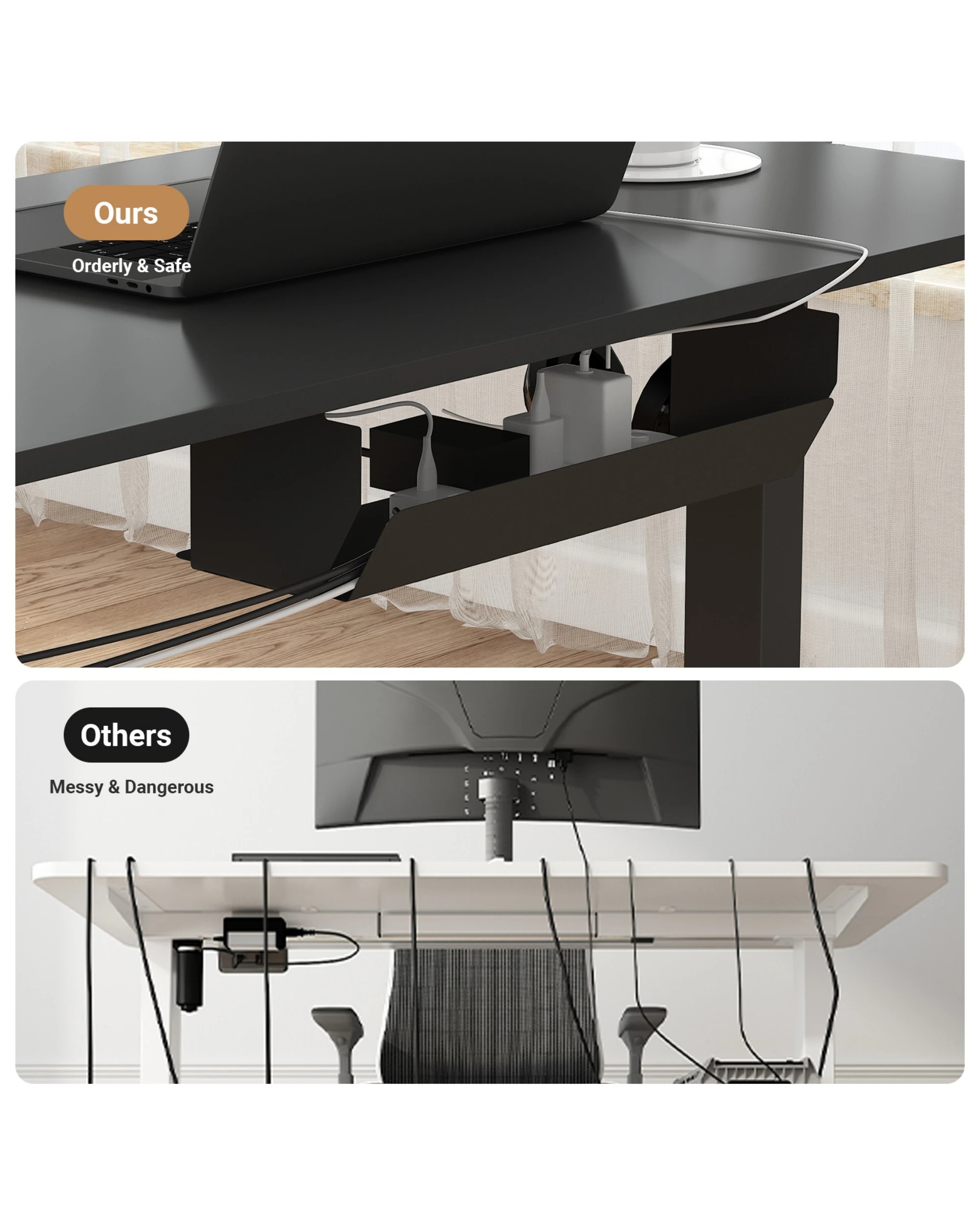 4 Advwin Electric Standing Desk Height Adjustable - Black, 4 of 6