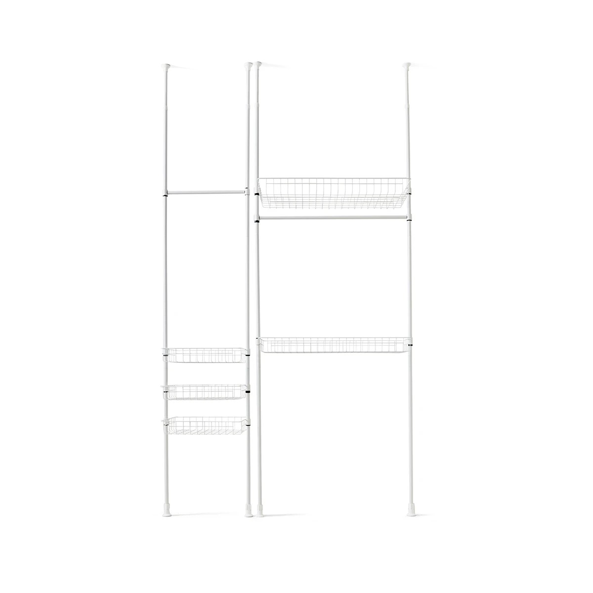 6 Telescopic Shelving Unit - White, 6 of 6