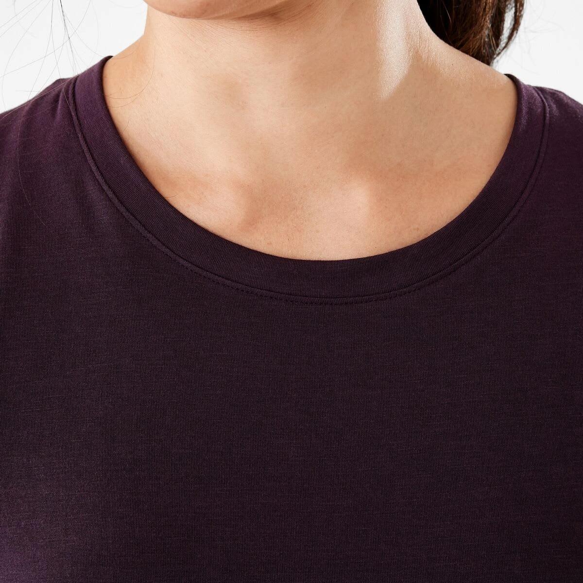 5 Active Womens Short Sleeve Mesh T-shirt Purp Rasin, 5 of 6