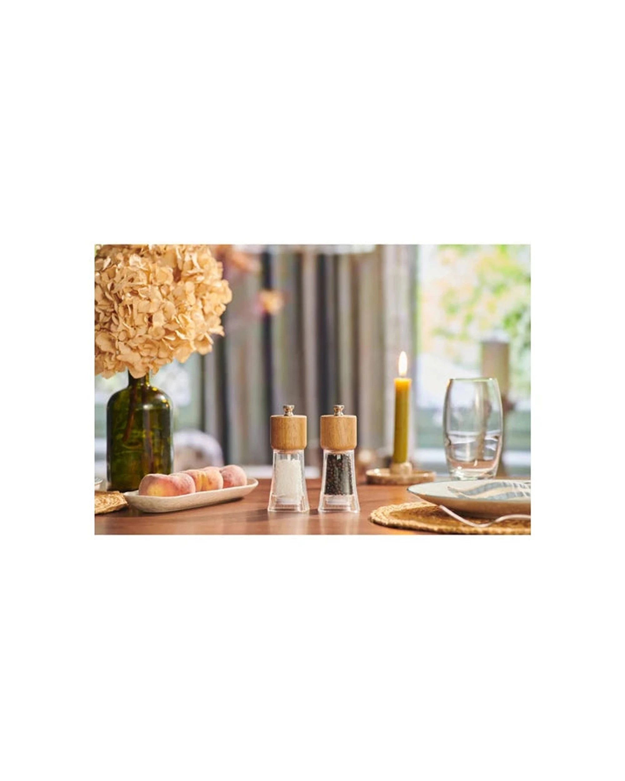 2 Cole And Mason 2pc Woodbury Beech Wood Adjustable Salt Pepper Set 13.4cm - Plain, 2 of 2