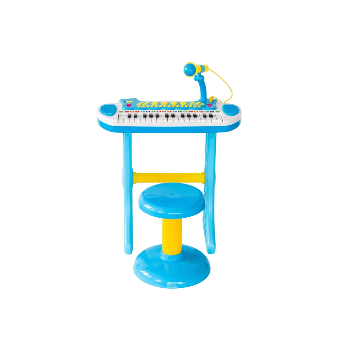 2 Lennox Children's Electronic Keyboard with Stand (Blue) Musical Instrument Toy, 2 of 4