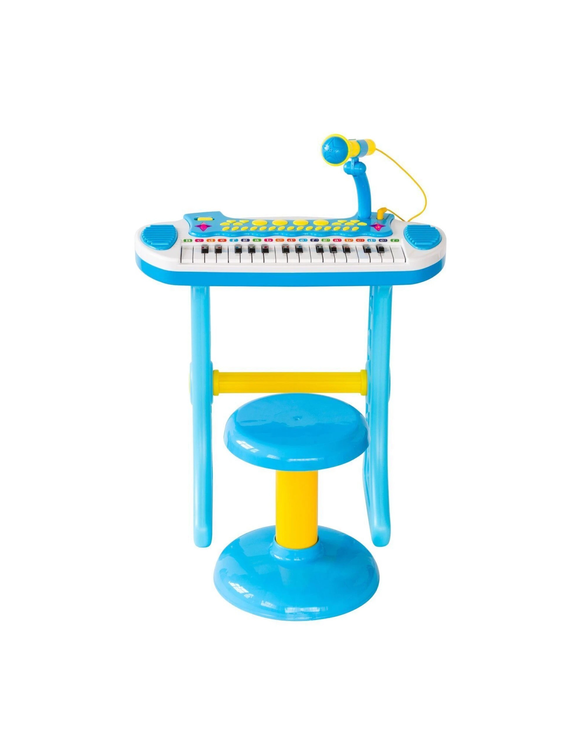 2 Lennox Children's Electronic Keyboard with Stand (Blue) Musical Instrument Toy, 2 of 4