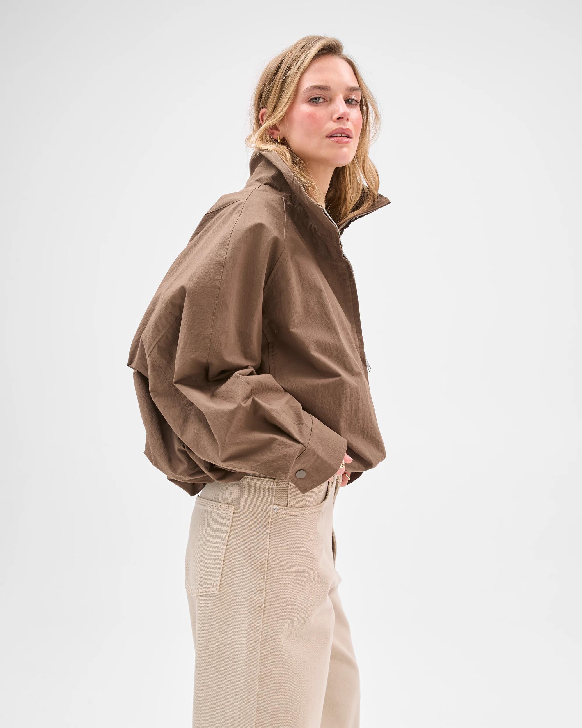 4 Lily Loves Australian Cotton Blend Parker Jacket DARK KHAKI, 4 of 7
