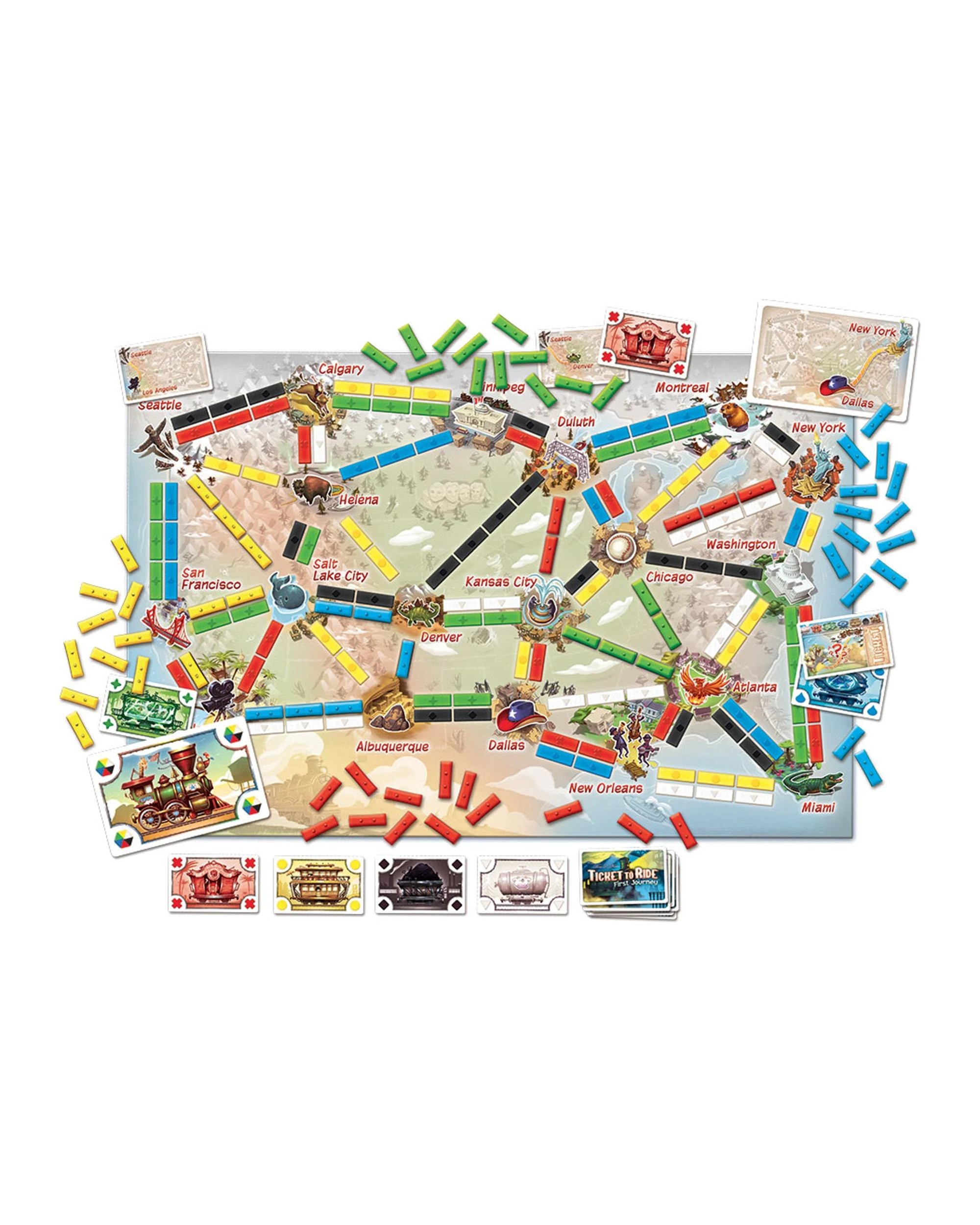 2 Ticket to Ride: First Journey Board Game, 2 of 3