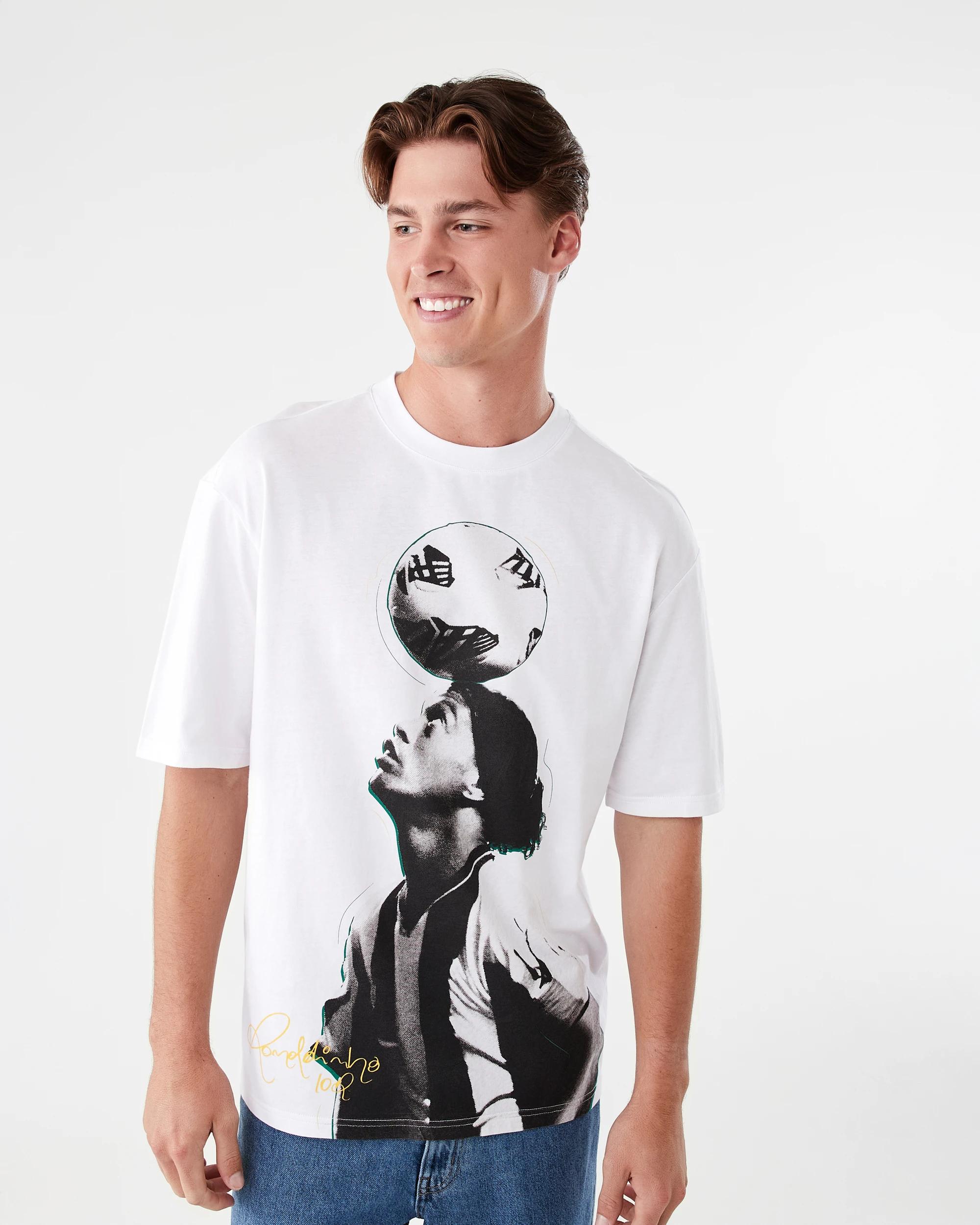 1 Ronaldinho Adult T-shirt White, 1 of 6