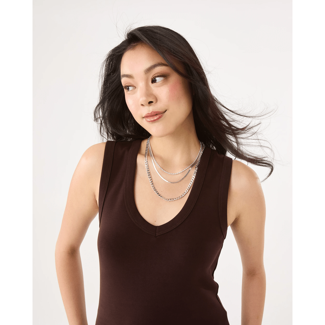 7 3 Pack Essential Chain Necklace - Silver Tone, 7 of 9