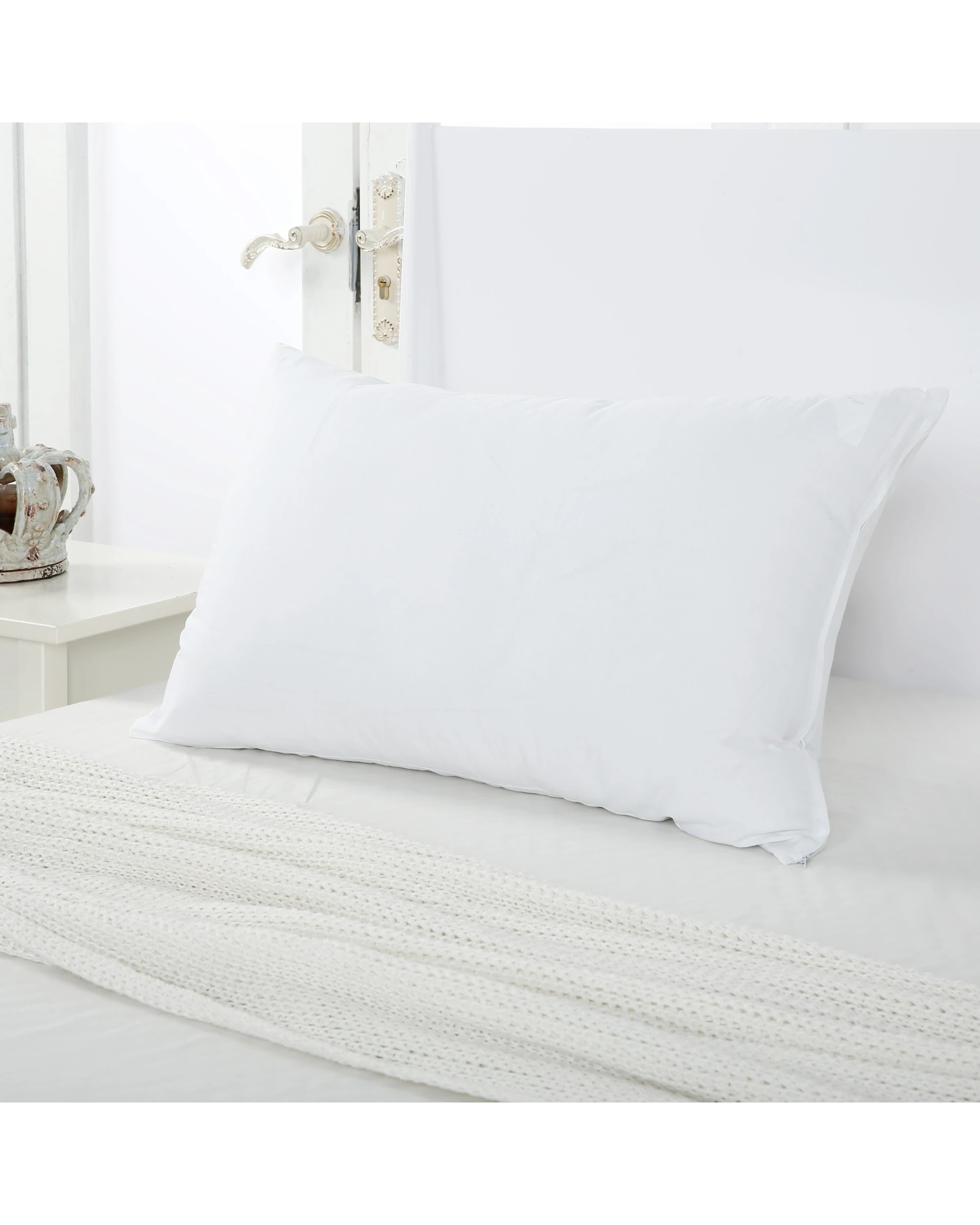 1 Dreamaker 100% Cotton Pillow Protector 48x73cm (2 Pack) - White, 1 of 6