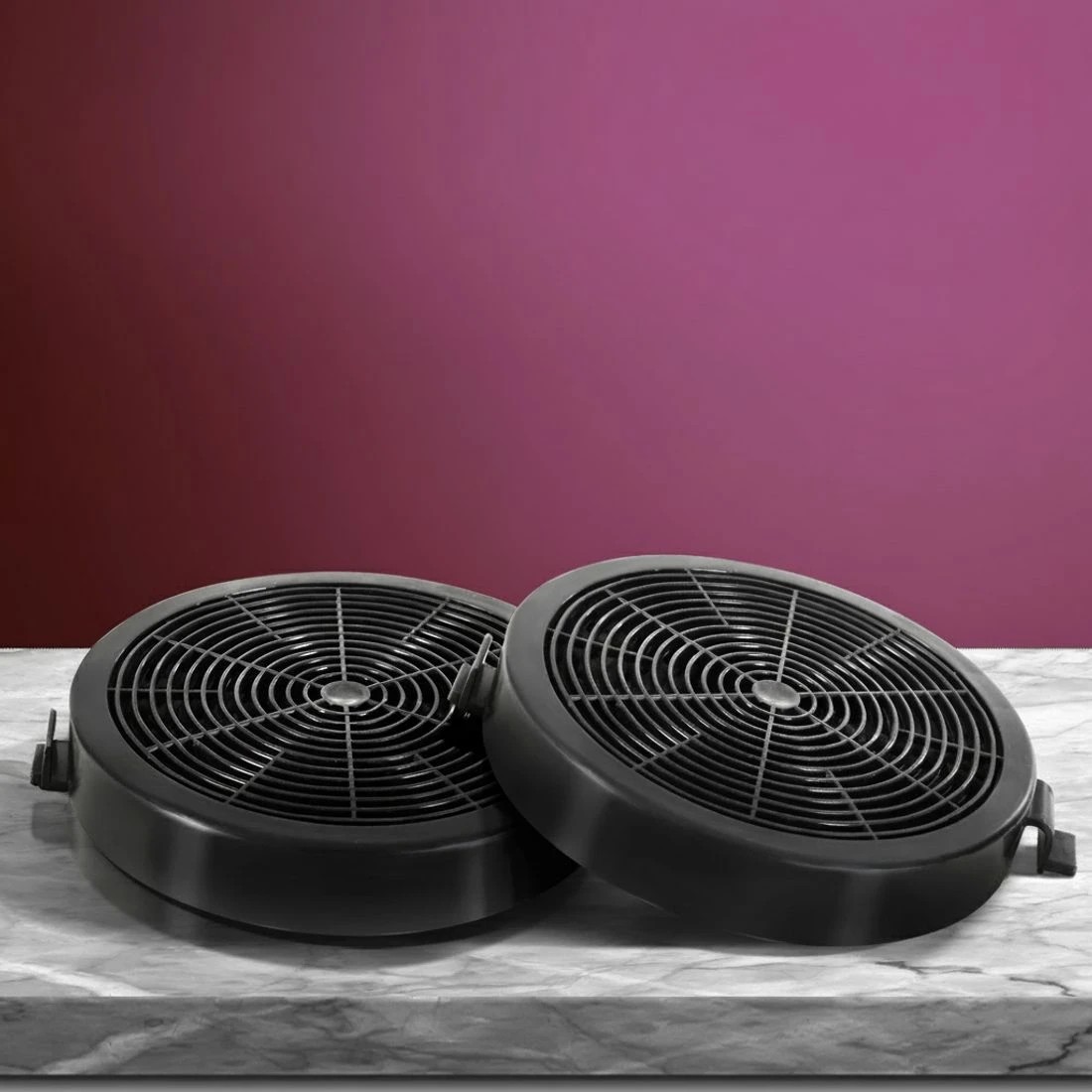 6 Devanti 11cm Range Hood Carbon Charcoal Filters Replacement - Black, 6 of 6