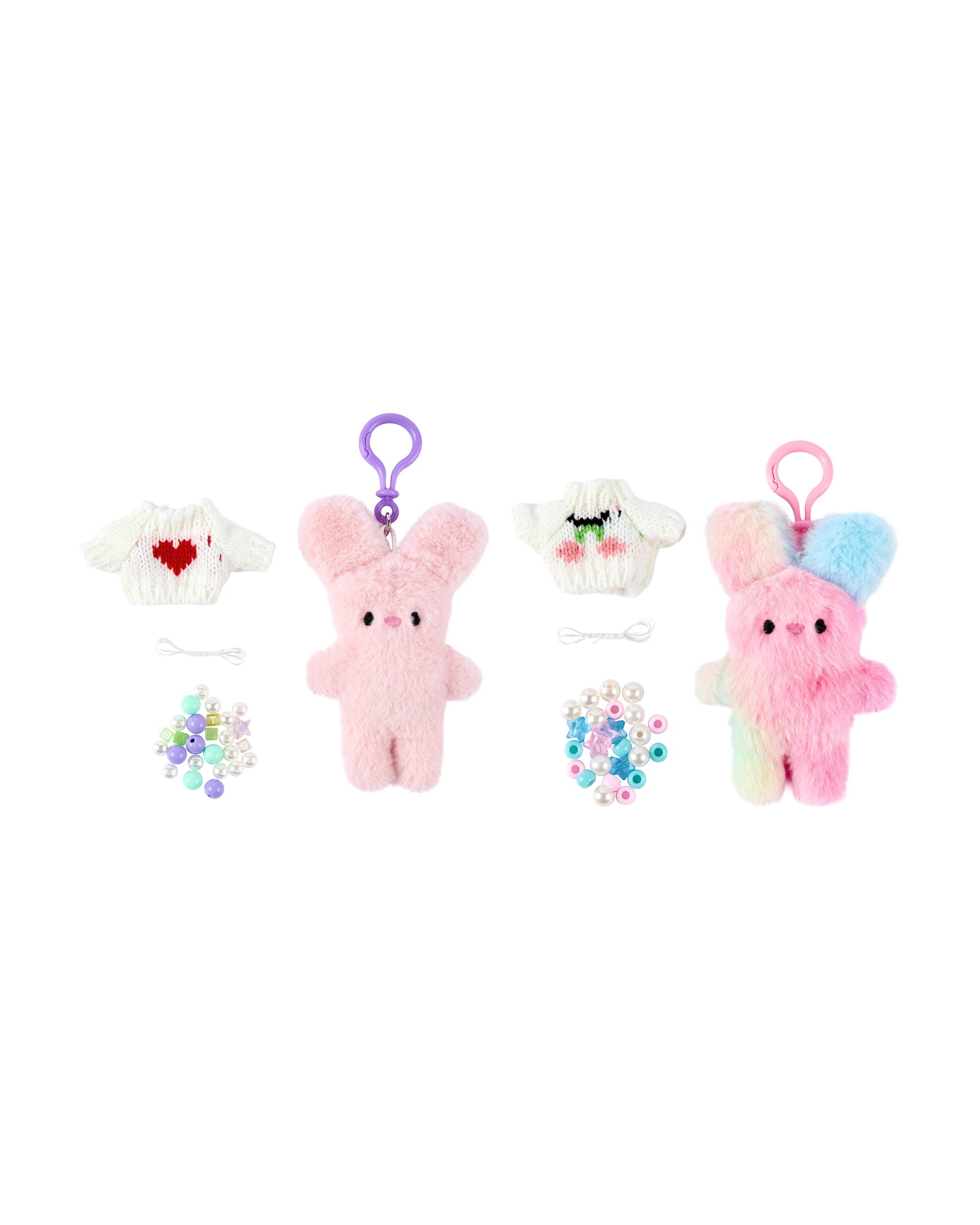 2 29 Piece Decorate Your Own Bunny Plush Bag Charm - Assorted, 2 of 3