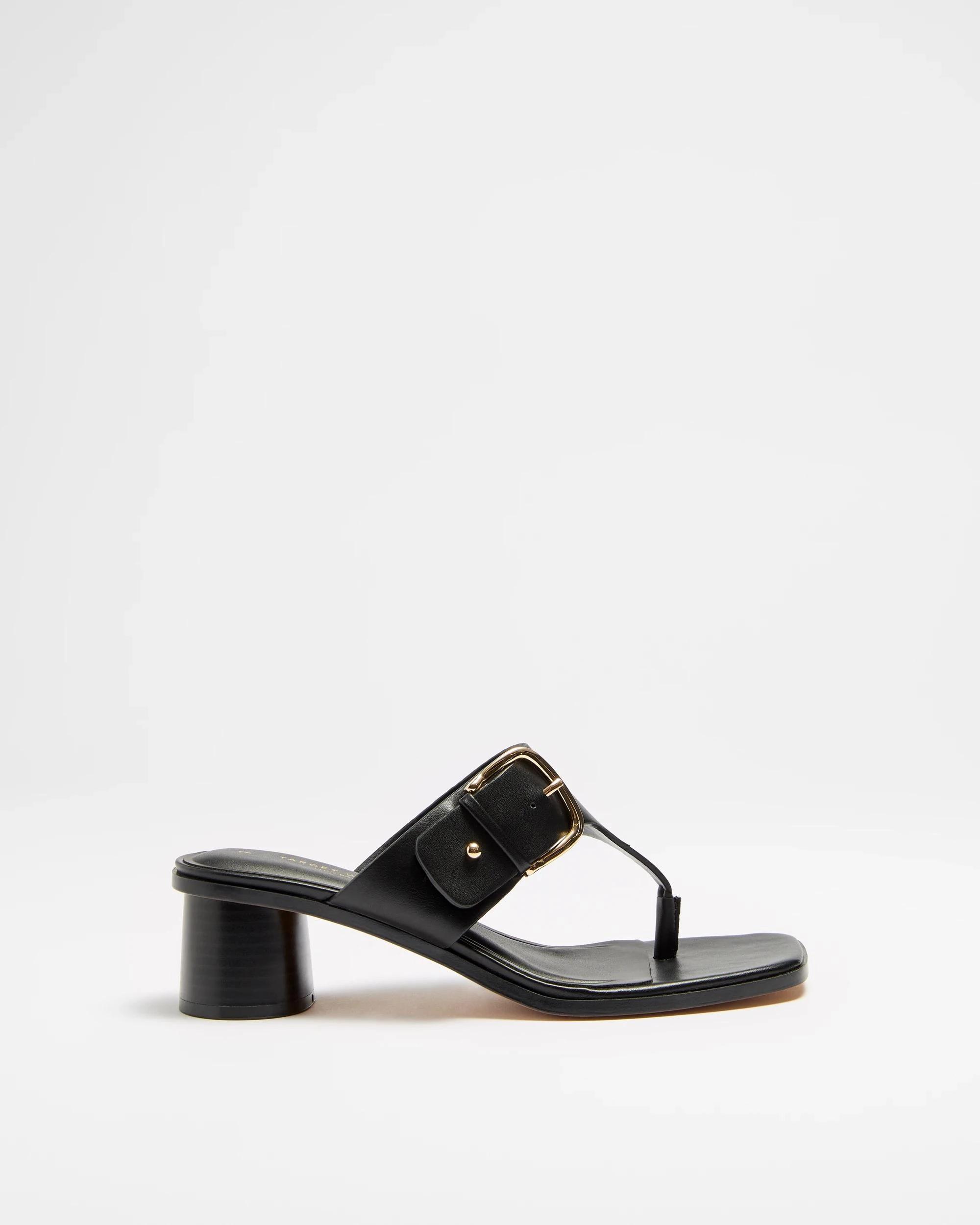 1 Target Woman Womens Round Thong Heel - Ellie BLACK, 1 of 3