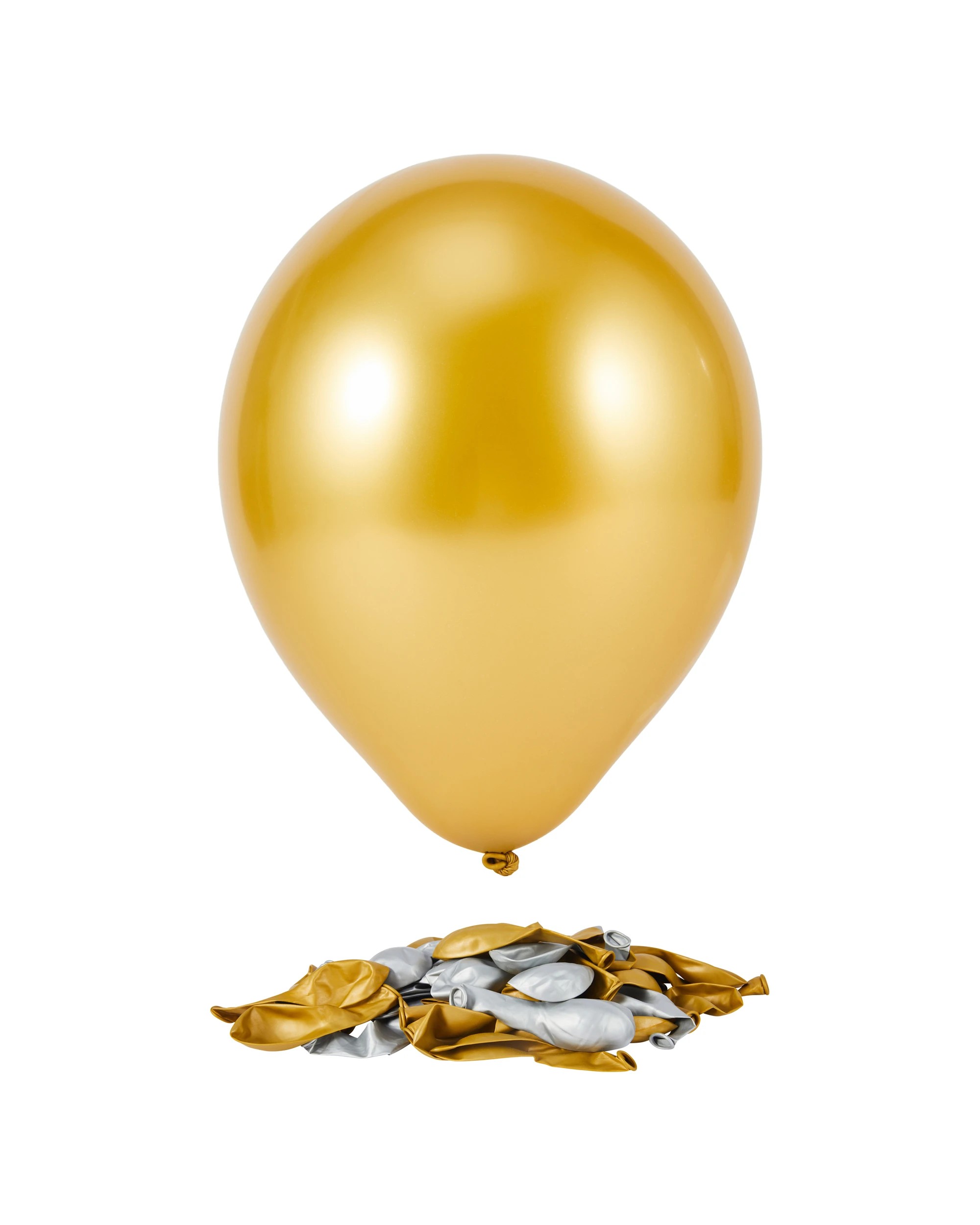 1 50 Piece Gold Look and Silver Look Chrome Balloons, 1 of 3