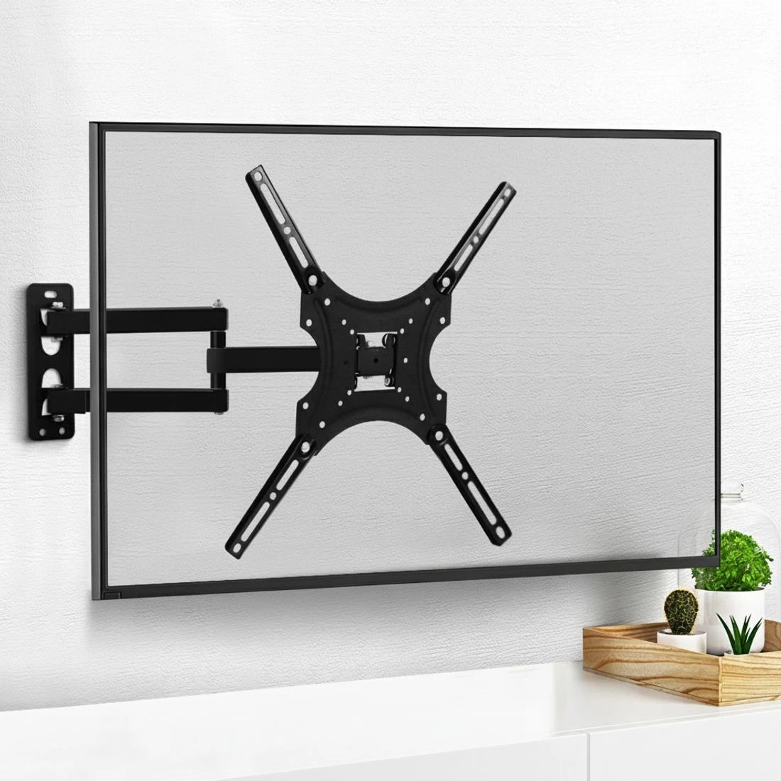 6 Artiss TV Wall Mount Bracket for 24"-50" LED LCD TVs Full Motion Strong Arms - Black, 6 of 6