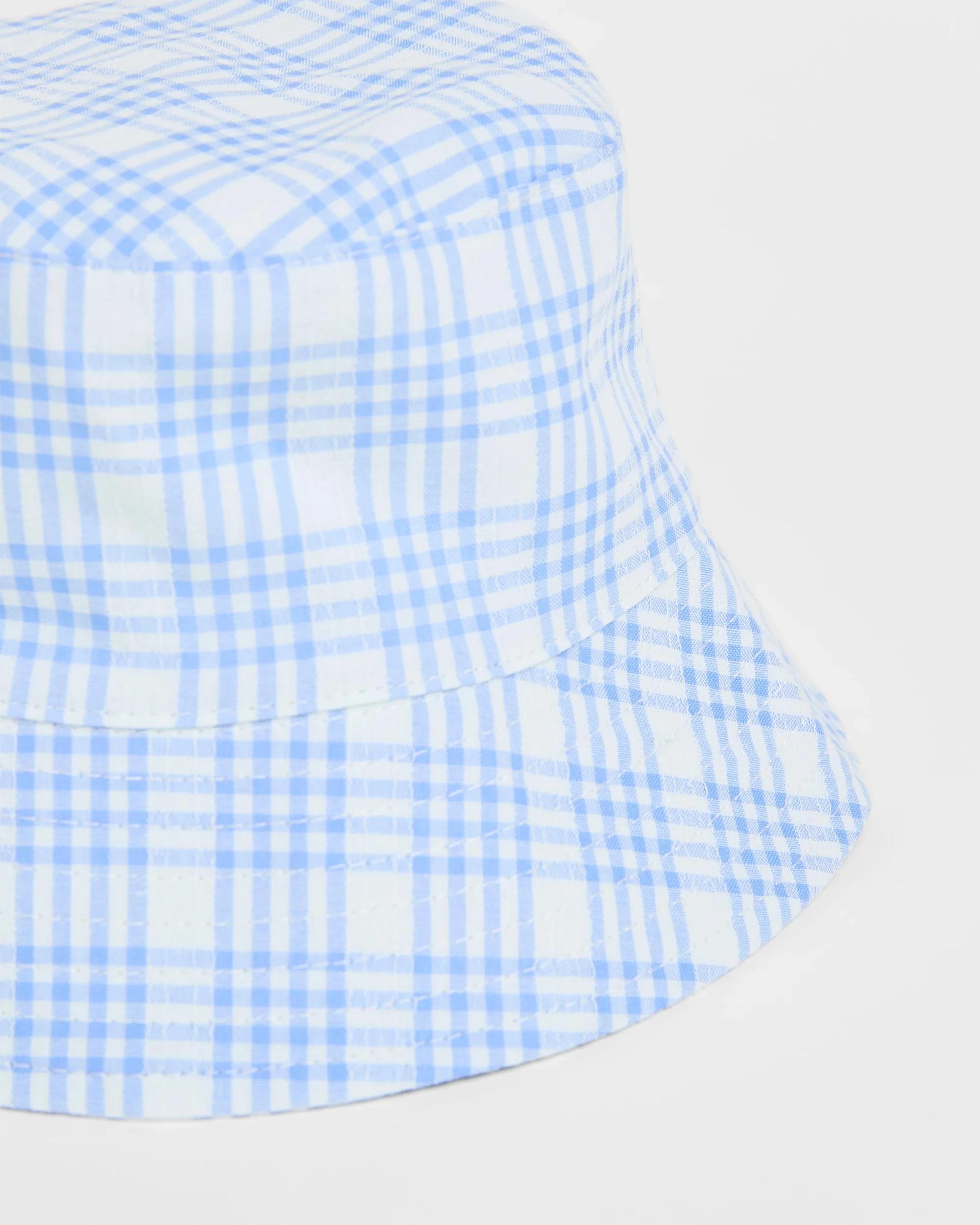 2 Target Baby Gingham Seersucker Bucket Hat BLUE, 2 of 2