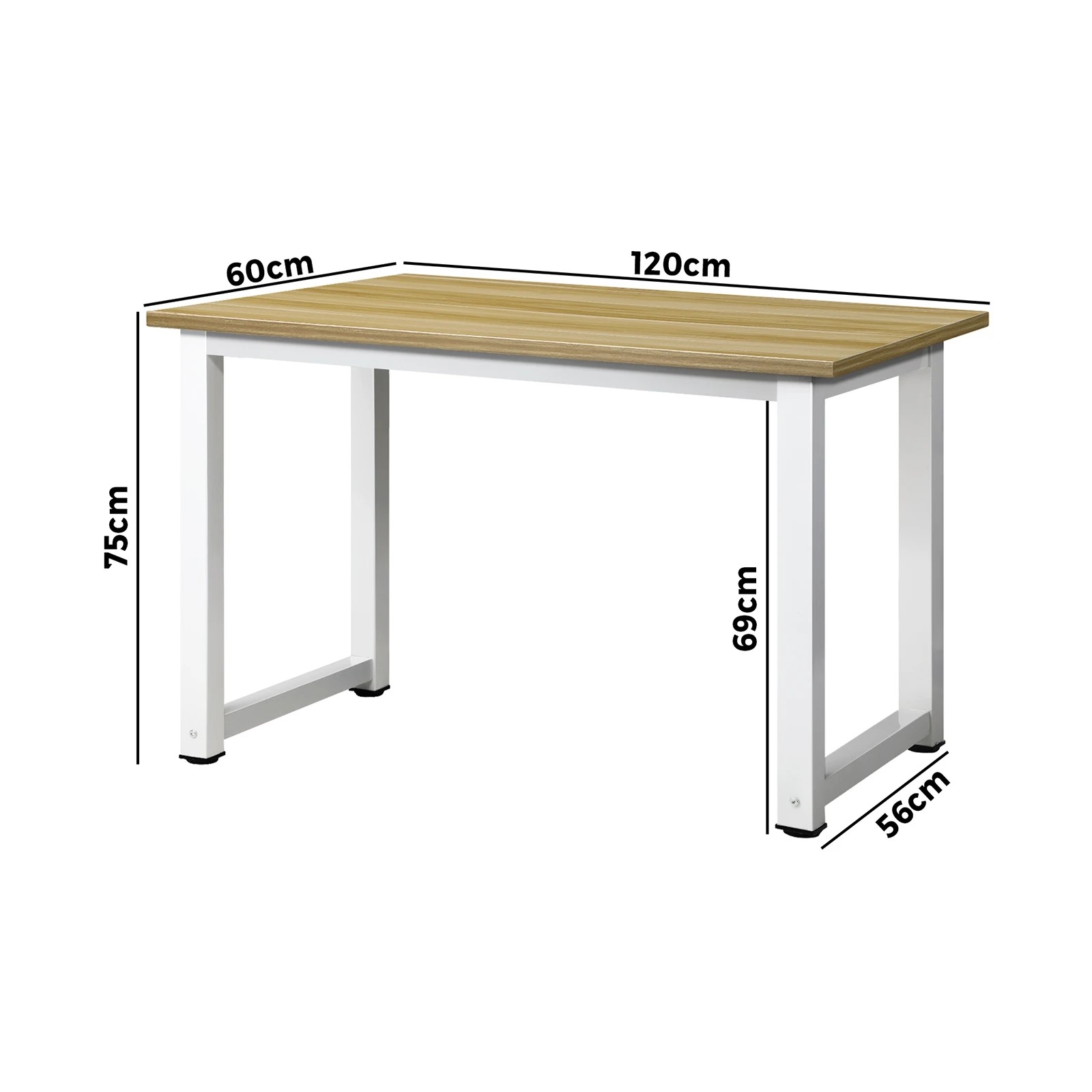6 Oikiture Computer Desk Office Table Home Workstation Study Laptop Desks 120cm
 - Multi, 6 of 7