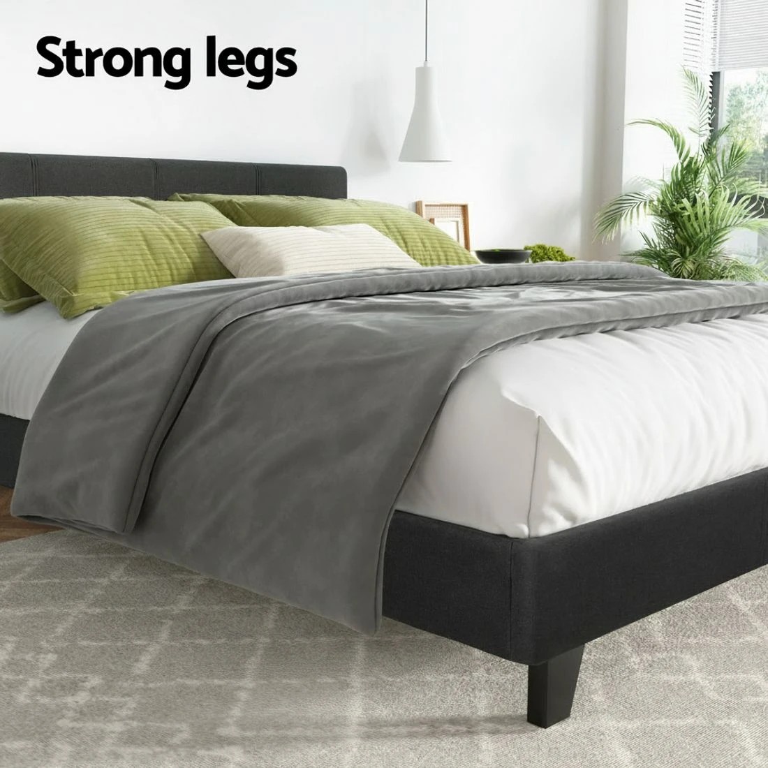 5 Artiss Bed Frame Double Size Charcoal NEO - Charcoal, 5 of 7