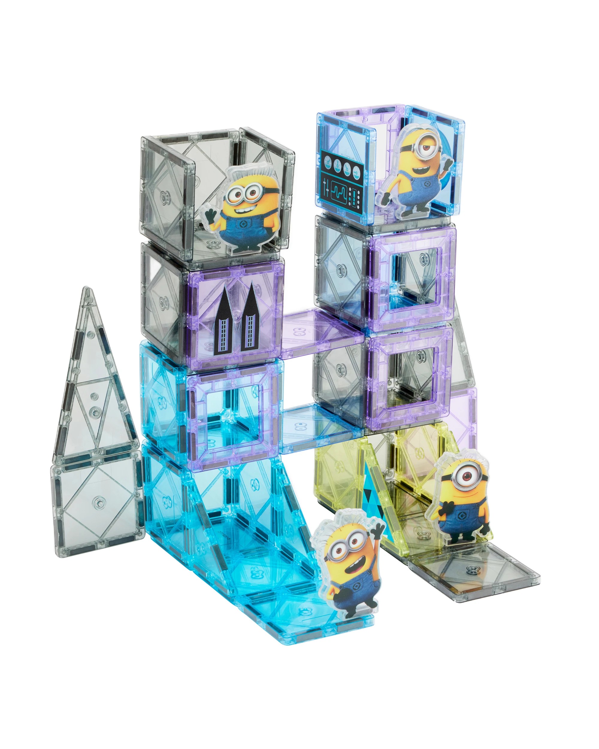 2 65 Piece Illumination's Minions Magnetic Tiles Activity Set, 2 of 7