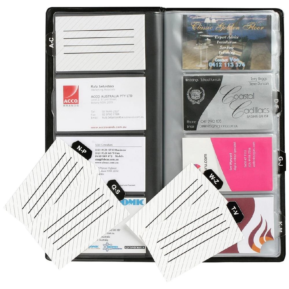 1 Marbig Standard 96 Business Card Holder Black, 1 of 1