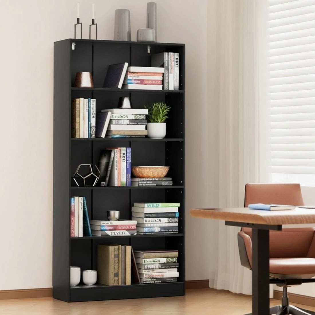 6 Artiss Bookshelf 5 Tiers
 - black, 6 of 8