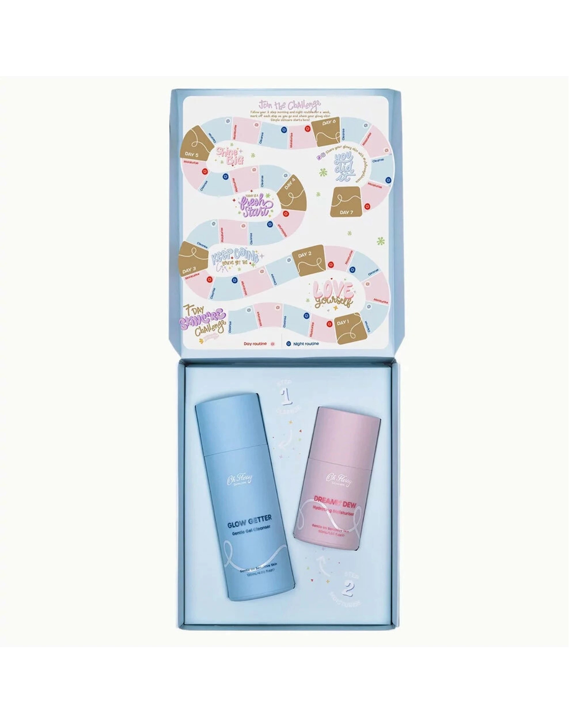 2 OH FLOSSY Skincare Gel Cleanser and Moisturiser Fresh Face Starter Kit - Multi, 2 of 2