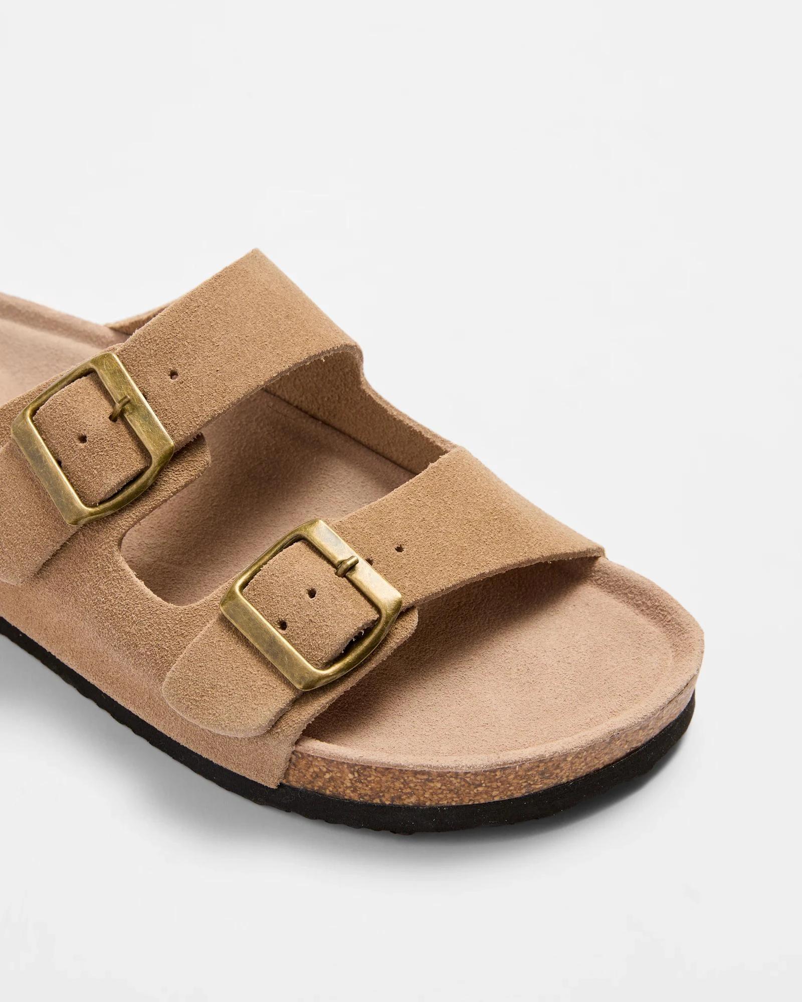 2 Target Man Mens Leather Moulded Cork Sandal - Solo TAUPE, 2 of 3