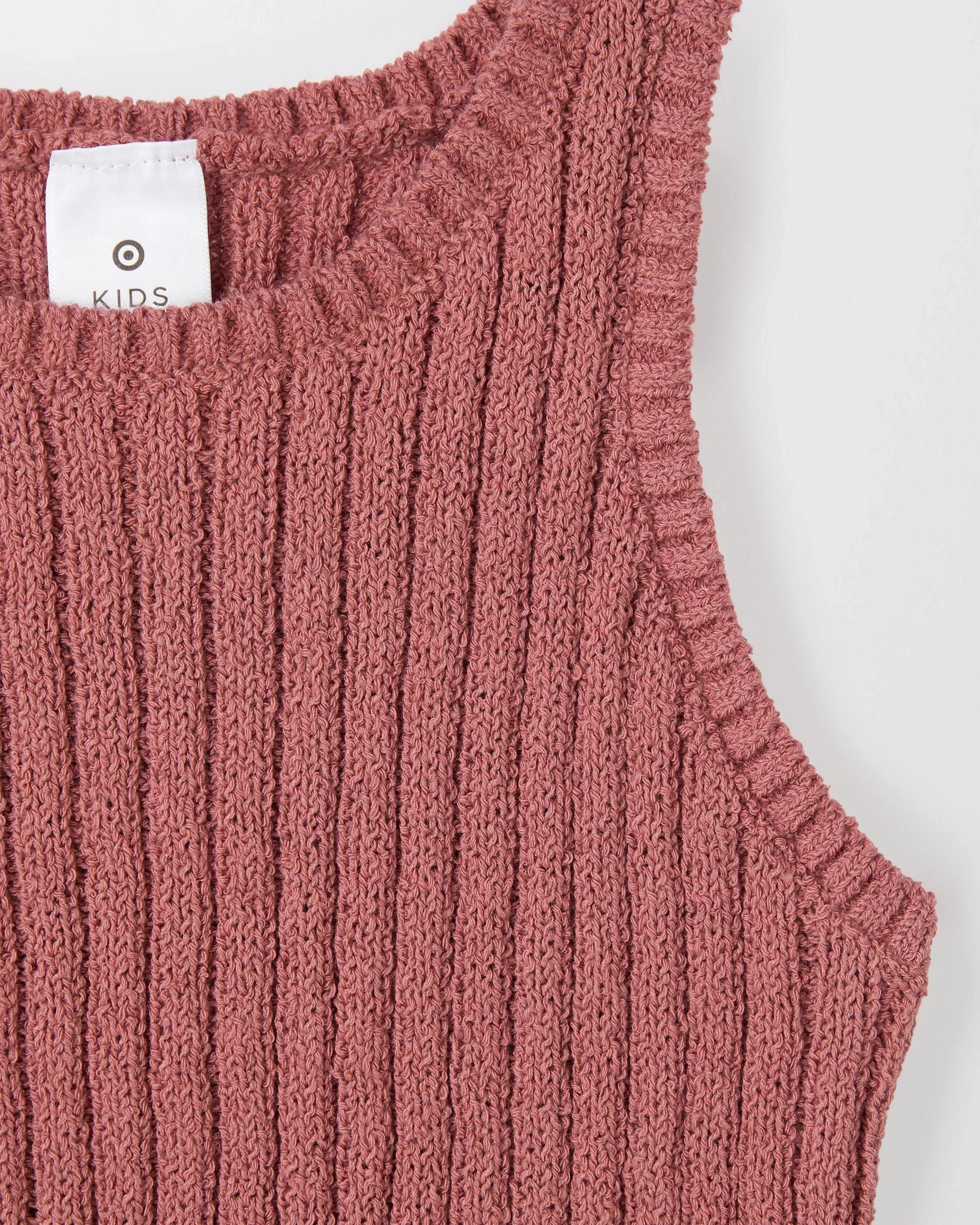 2 Target Australian Cotton Blend Younger Girls Knit Tank BROWN, 2 of 2