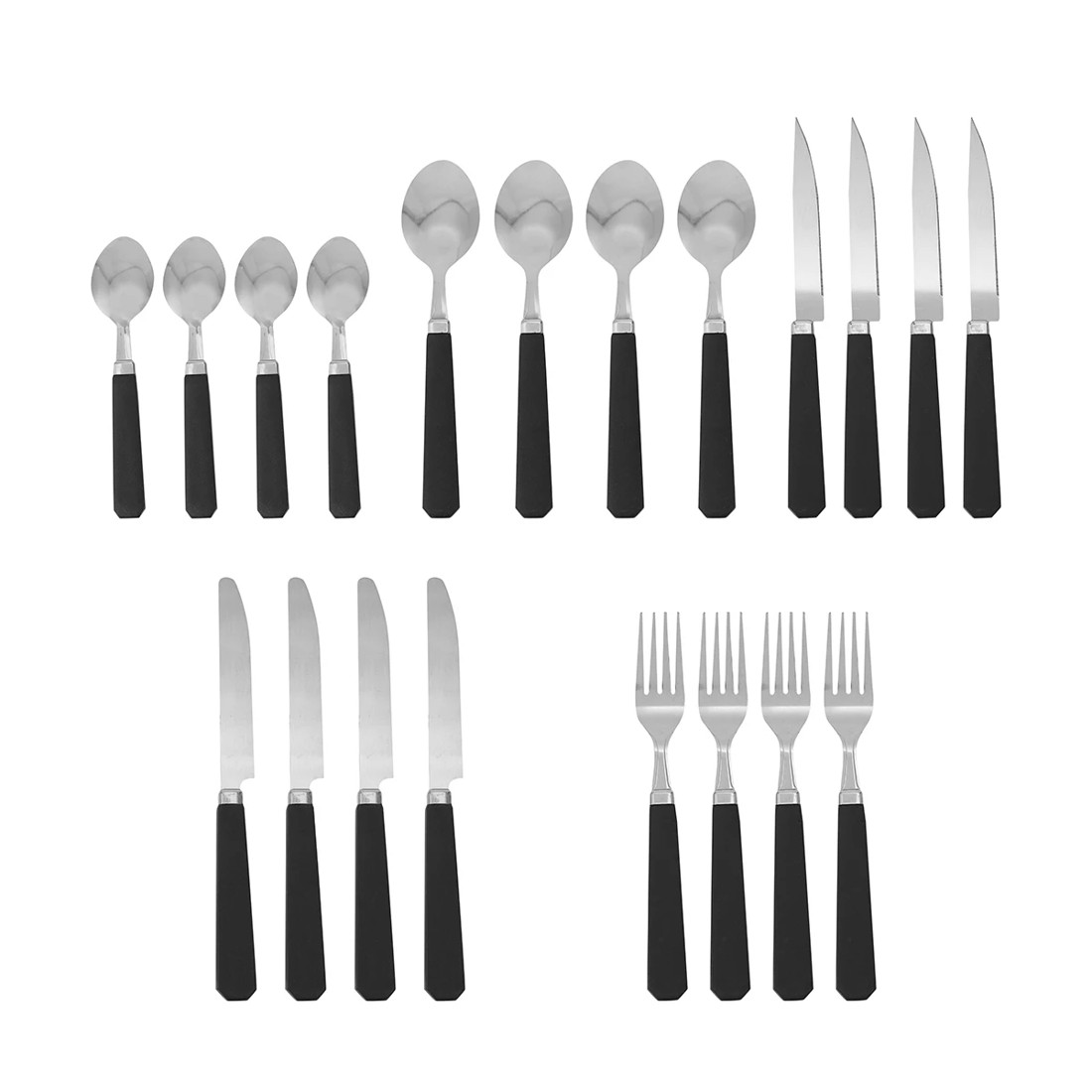 5 Black 30 Piece Cutlery Set with Caddy, 5 of 6