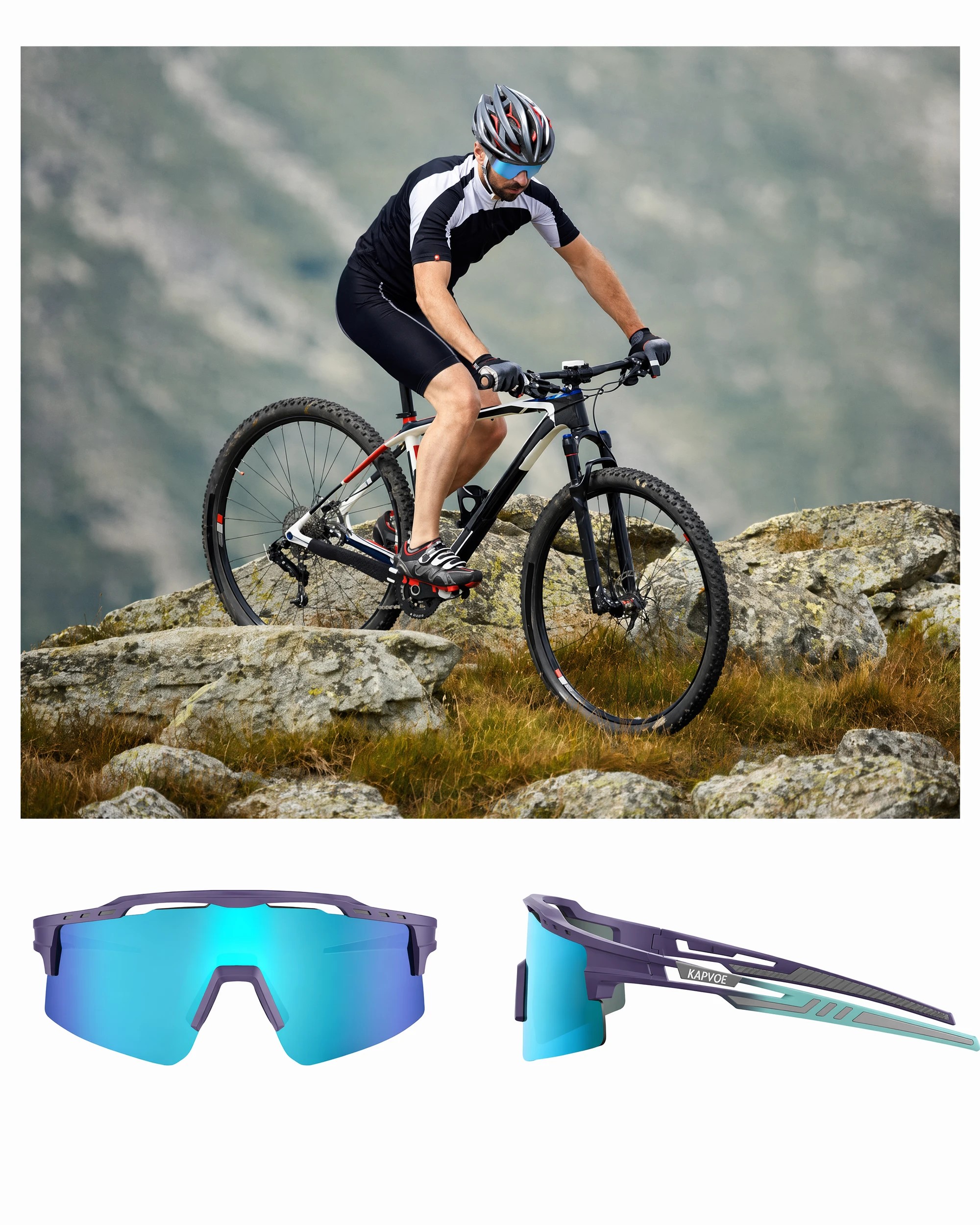 5 OutdoorMaster Adult Polarized UV400 TR90 Sunglasses for Cycling Sports - White, 5 of 9