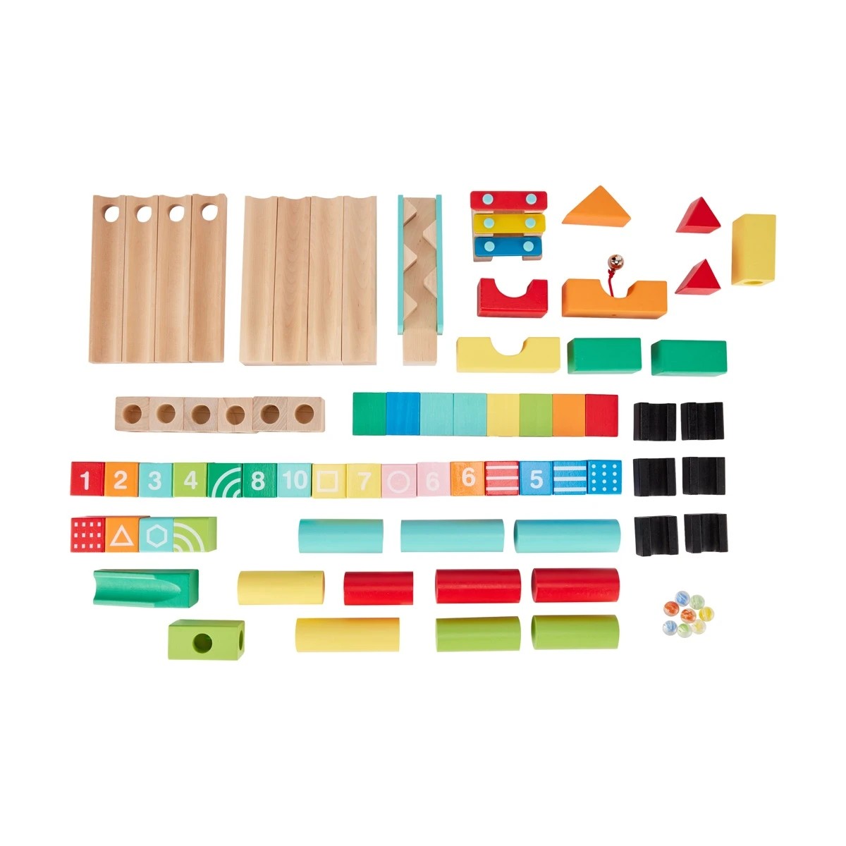 3 79 Piece Wooden Marble Run Set, 3 of 11