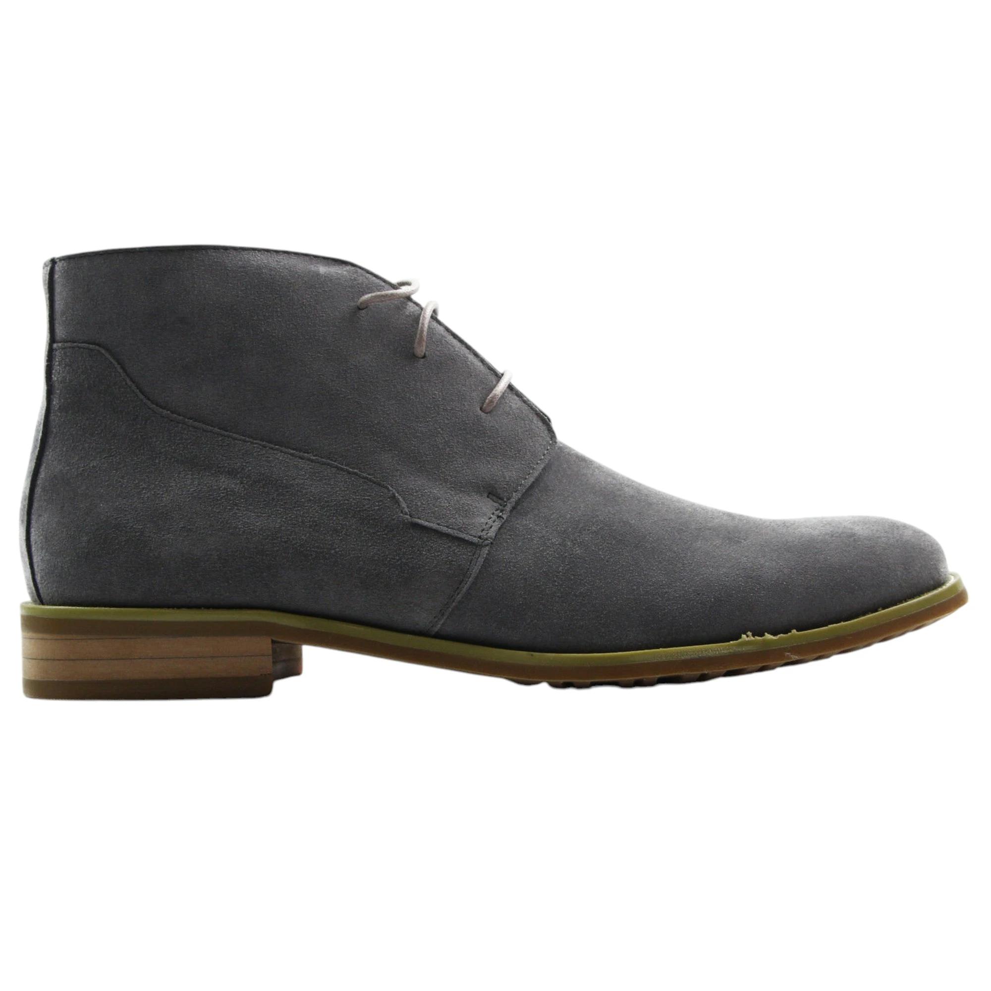 1 Zasel Mens Sage Boots Casual Suede Dress Shoes Lace Up GREY/LIGHT PURPLE, 1 of 2