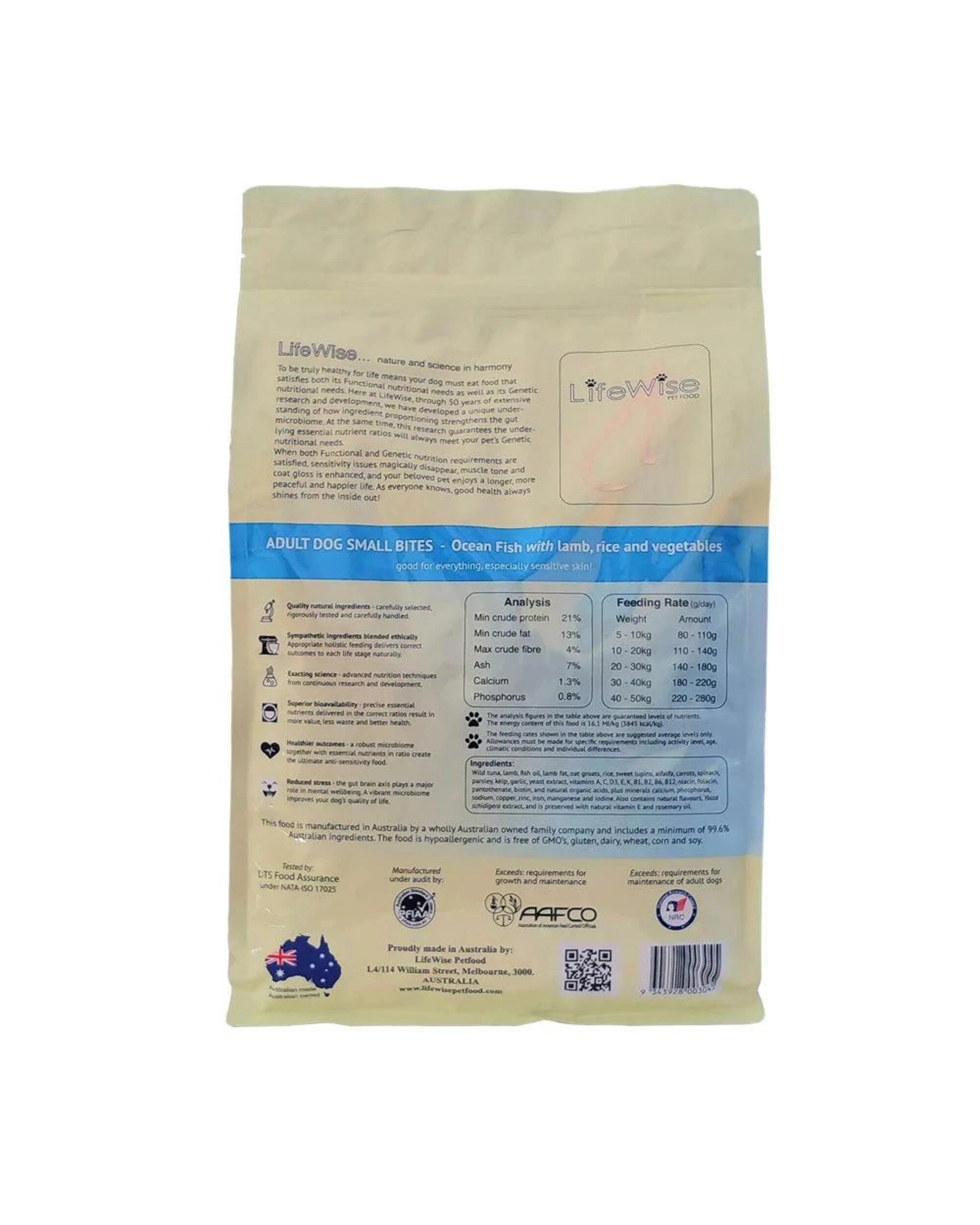 2 Lifewise Adult Small Dry Dog Food Ocean Fish w/ Lamb & Vegetables 18kg, 2 of 2