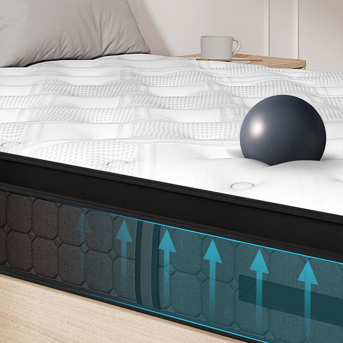 5 Alfordson Mattress Double Bed Bonnell Spring Double-Sided 26cm Medium Firm, 5 of 9