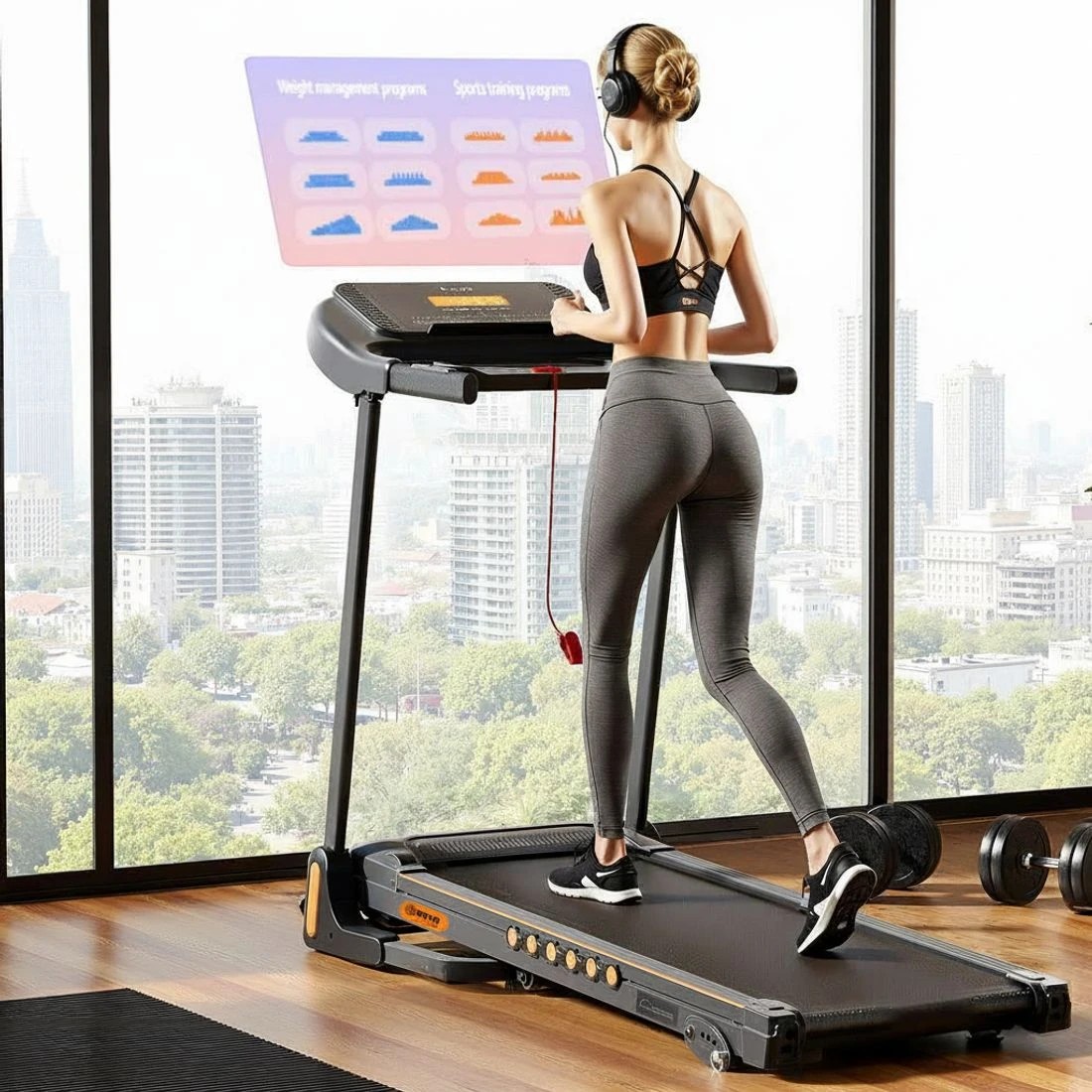 7 Everfit Treadmill Electric Home Gym Fitness Exercise Equipment Incline - Black, 7 of 7