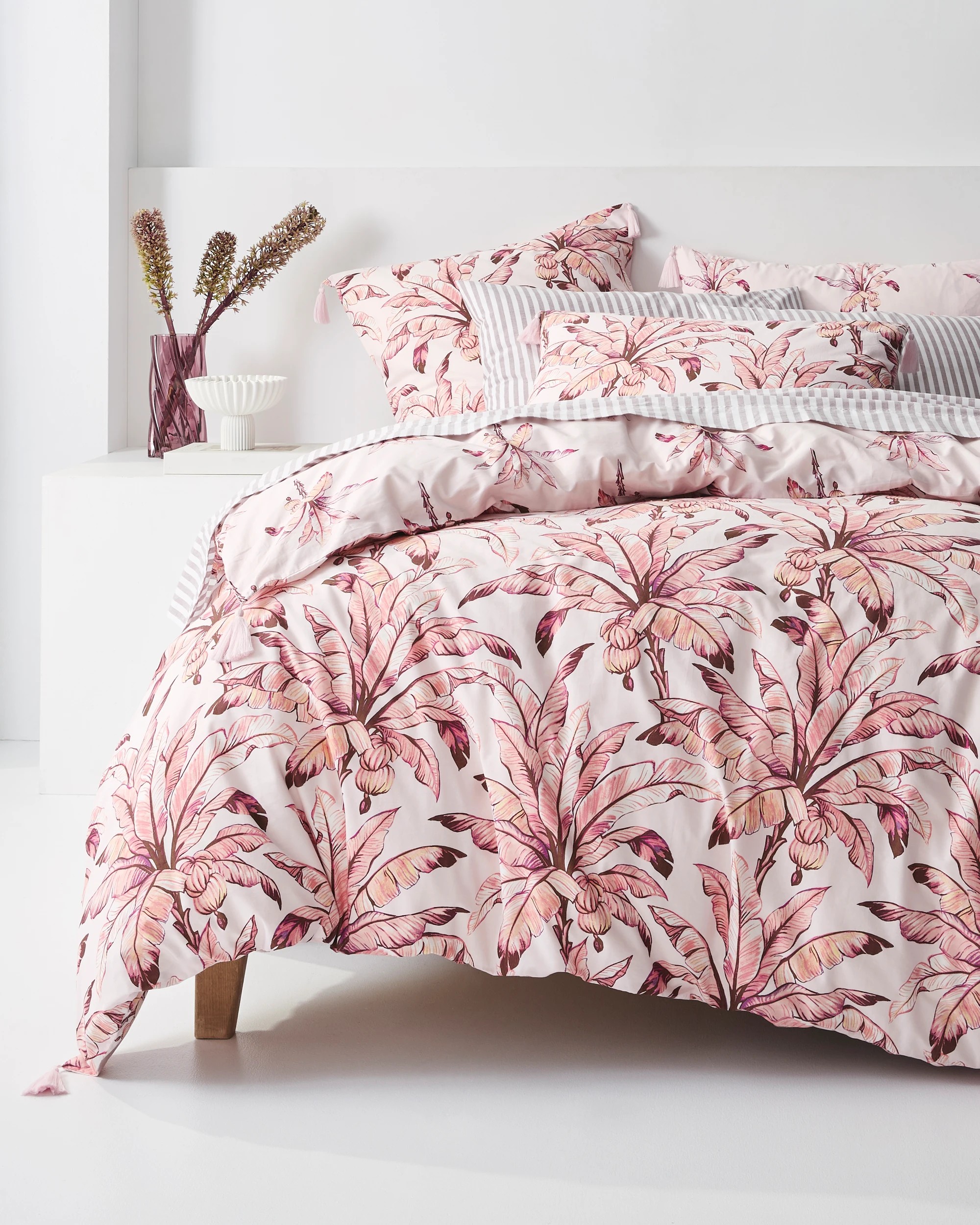 1 Target Tammi Palm Australian Cotton Quilt Cover Set - Queen Bed - Purple, 1 of 10