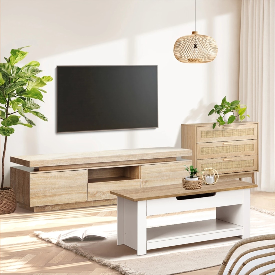 9 Oikiture Coffee Table Lift Up Top Modern Tables Hidden Storage Shelf Display
 - Multi, 9 of 10