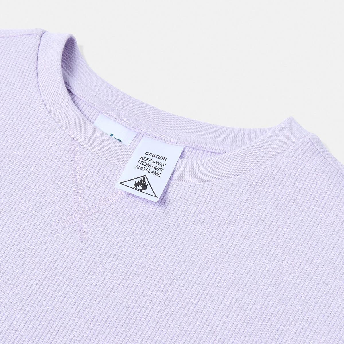 5 Waffle Pyjama Set Pst Purple, 5 of 6