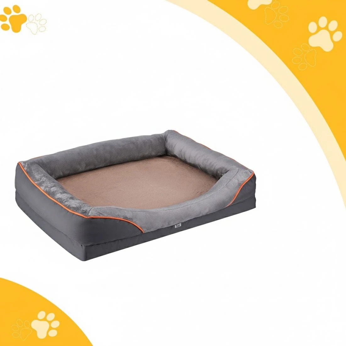 5 i.Pet Pet Bed Orthopedic Washable Dog Bed Plush Fleece Sofa Cushion Mat - Grey, 5 of 6