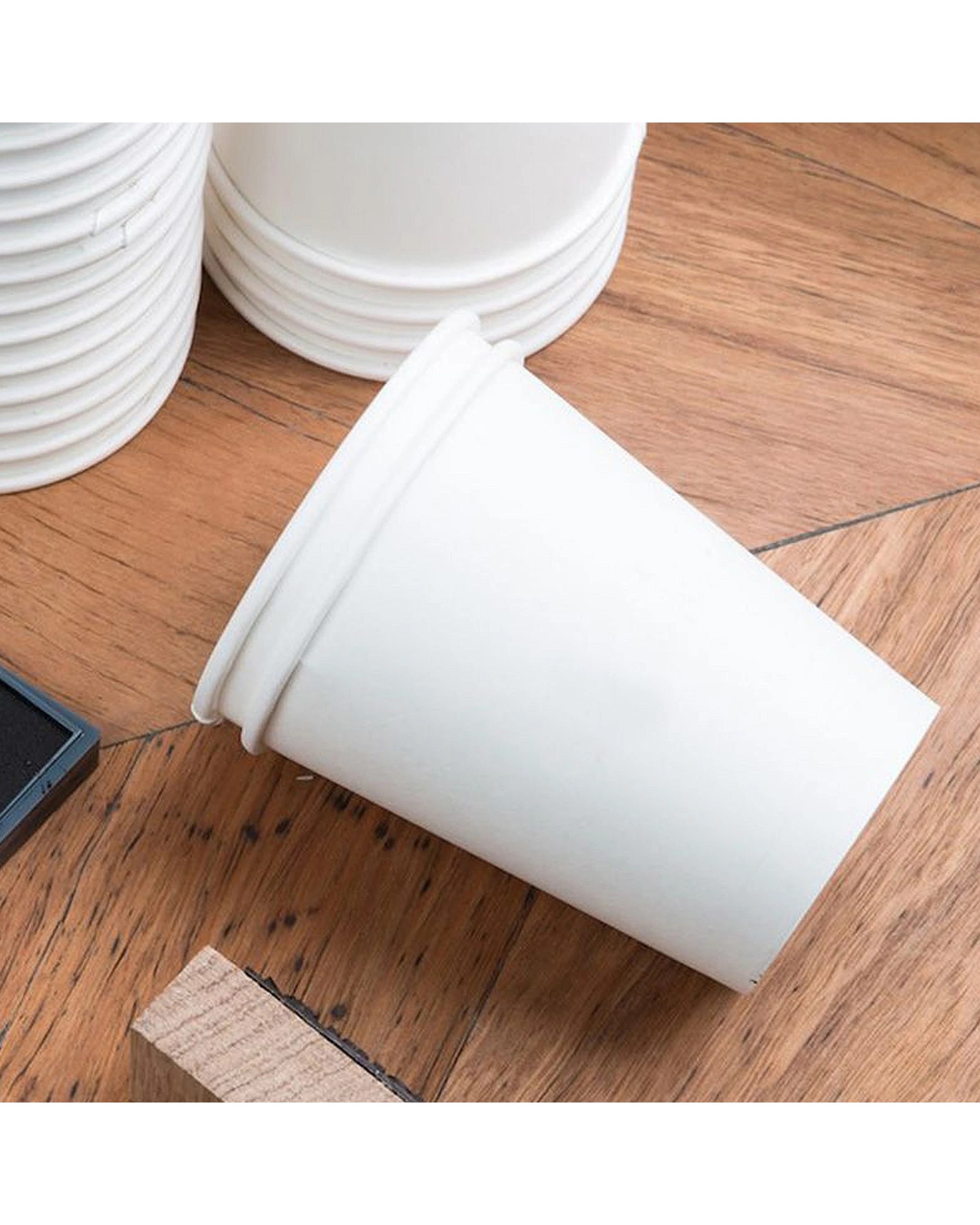 3 Partyrama White Paper Cups 266ml Pack of 20 - White, 3 of 3