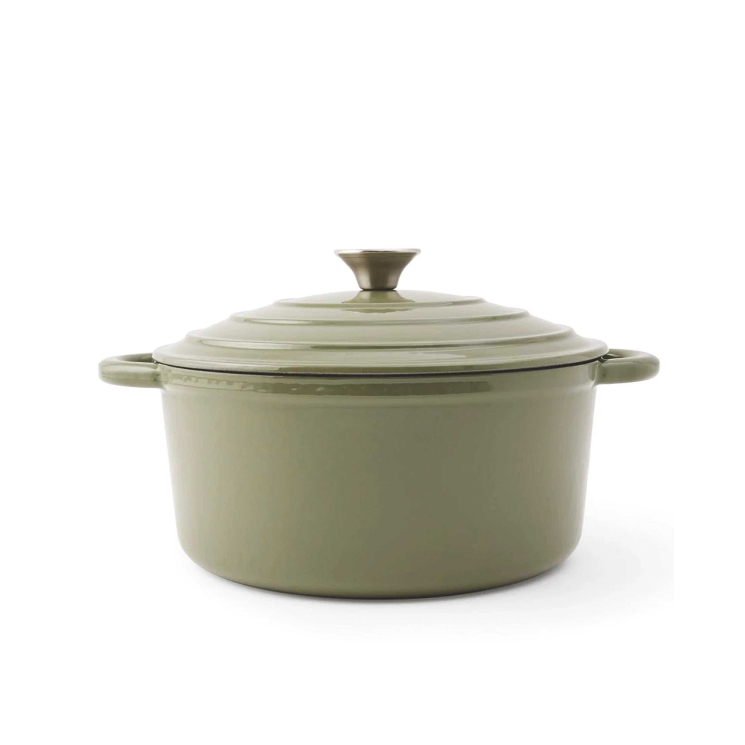 1 5L Cast Iron Casserole - Green, 1 of 8