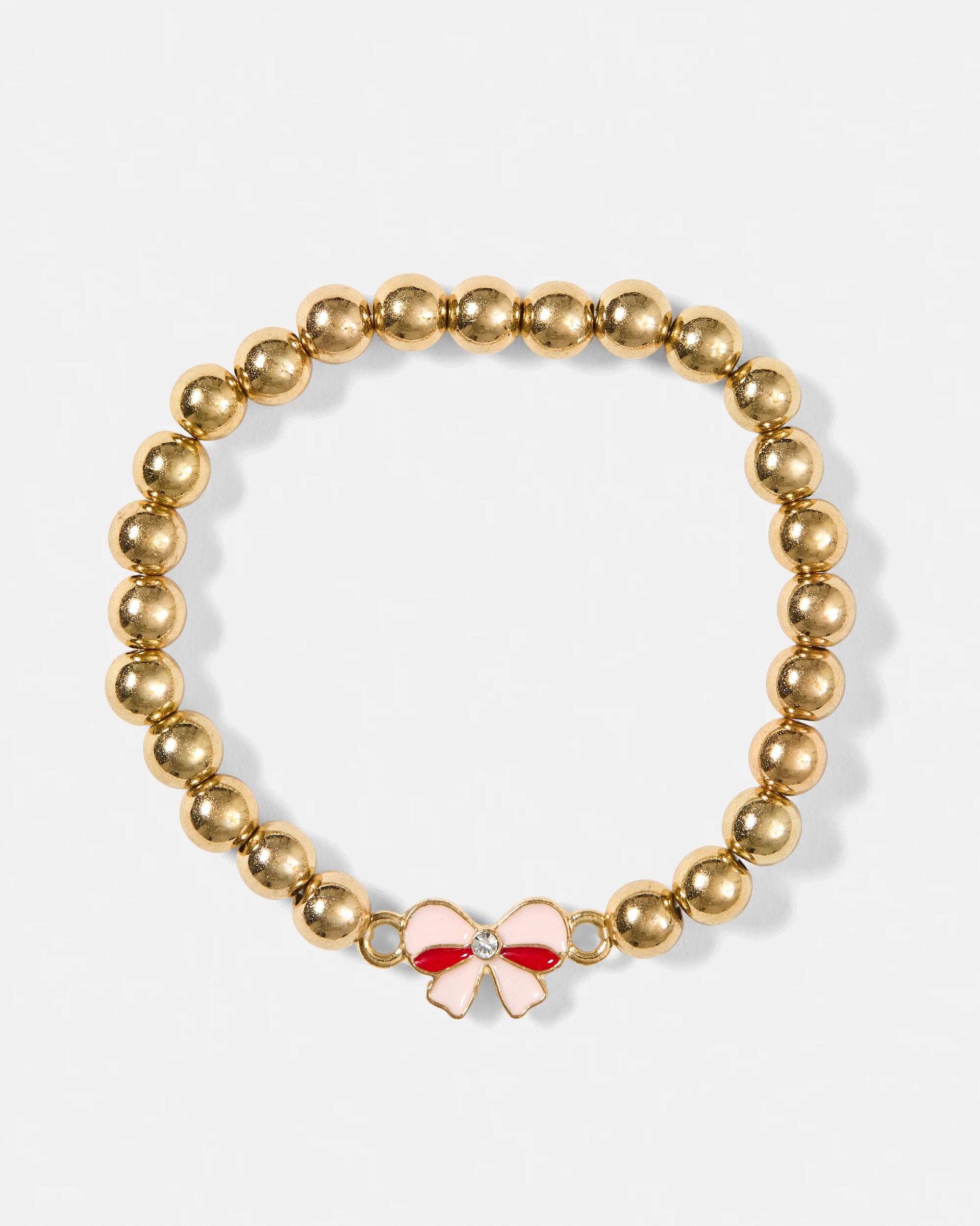 2 3 Pack Heart Charm Bracelets - Pink, Red, White and Gold Tone, 2 of 5