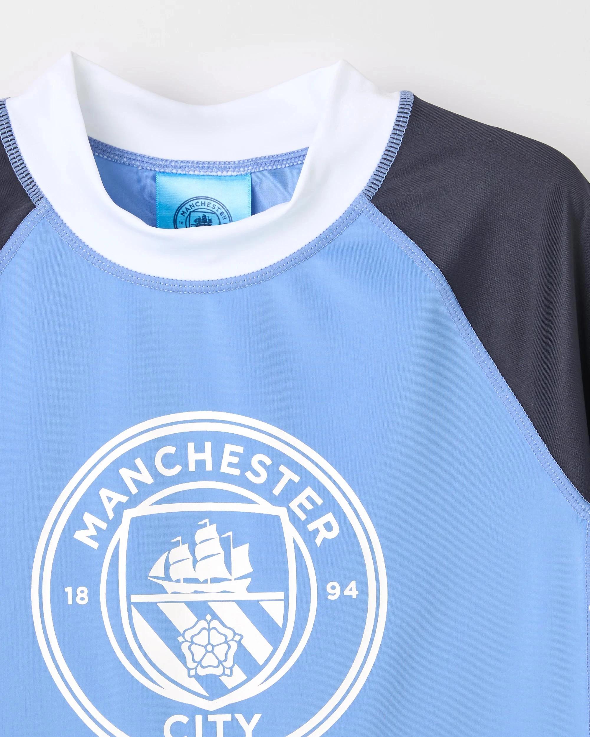 2 Target English Premier League  Short Sleeve Swim Rashie MANCHESTER CITY, 2 of 3